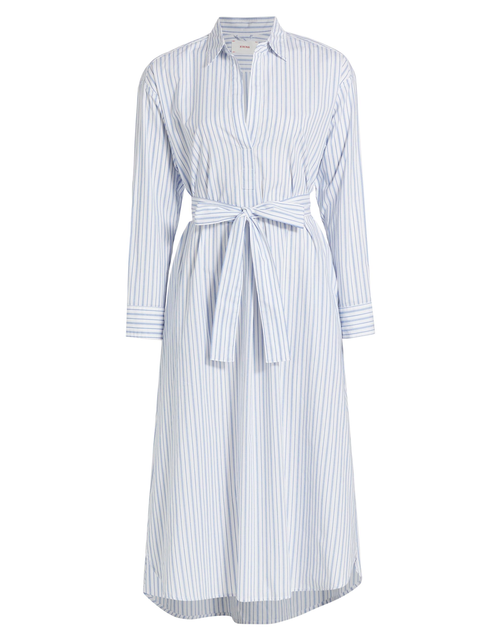 XÍRENA Women's Marlowe Stripe Self-Tie Shirtdress - Coastal Stripe