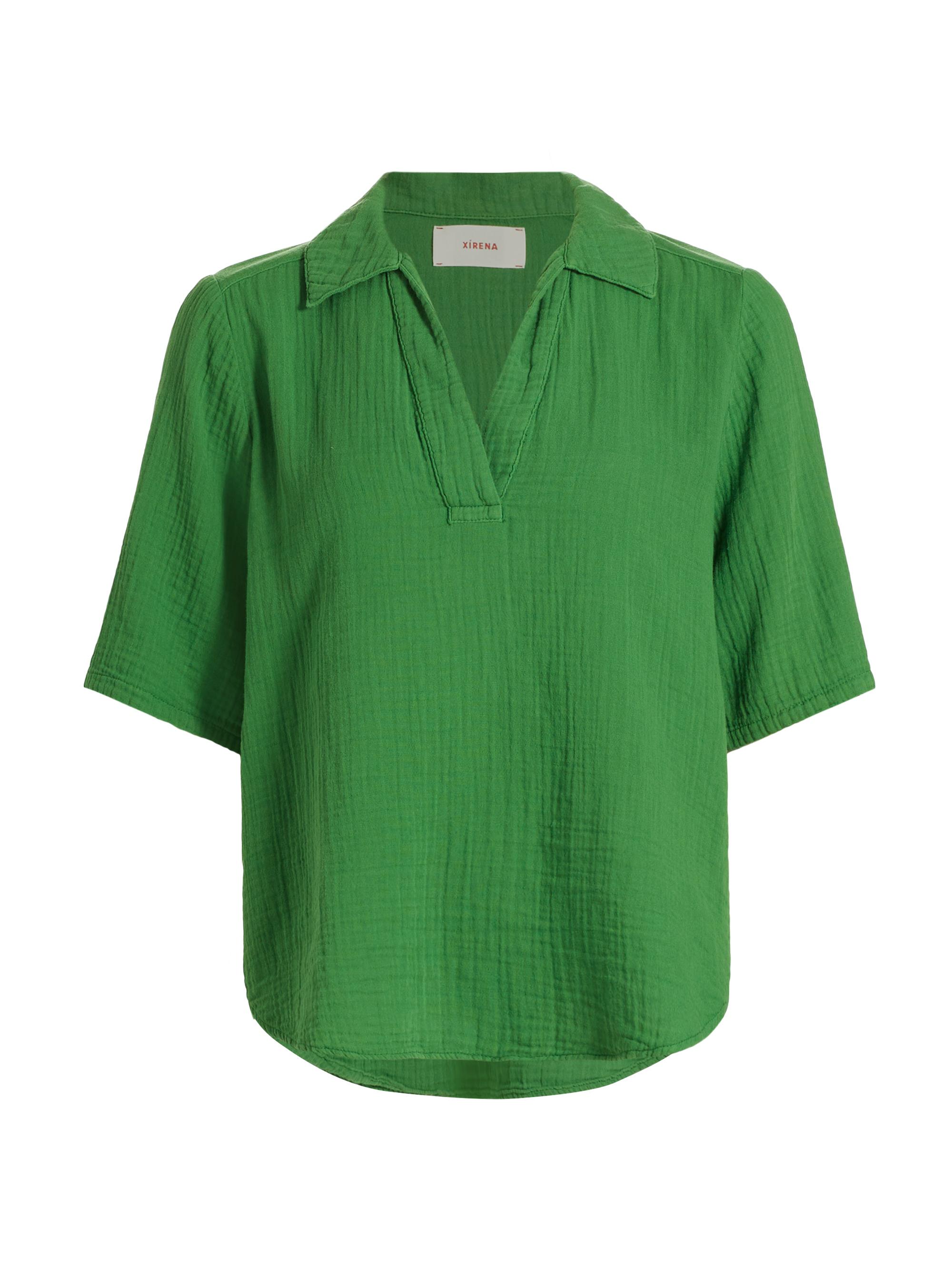 XÍRENA Women's Ryder Textured Top - Pesto