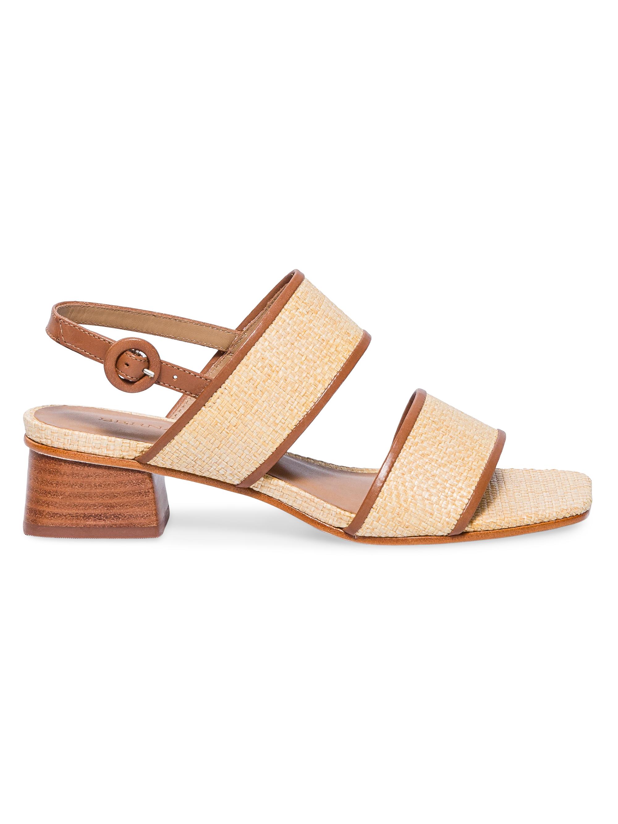 Bernardo Women's Jasper Raffia Slingback Sandals - Light Natural