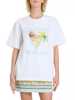 Shop Casablanca Tennis Club Logo T-Shirt | Saks Fifth Avenue