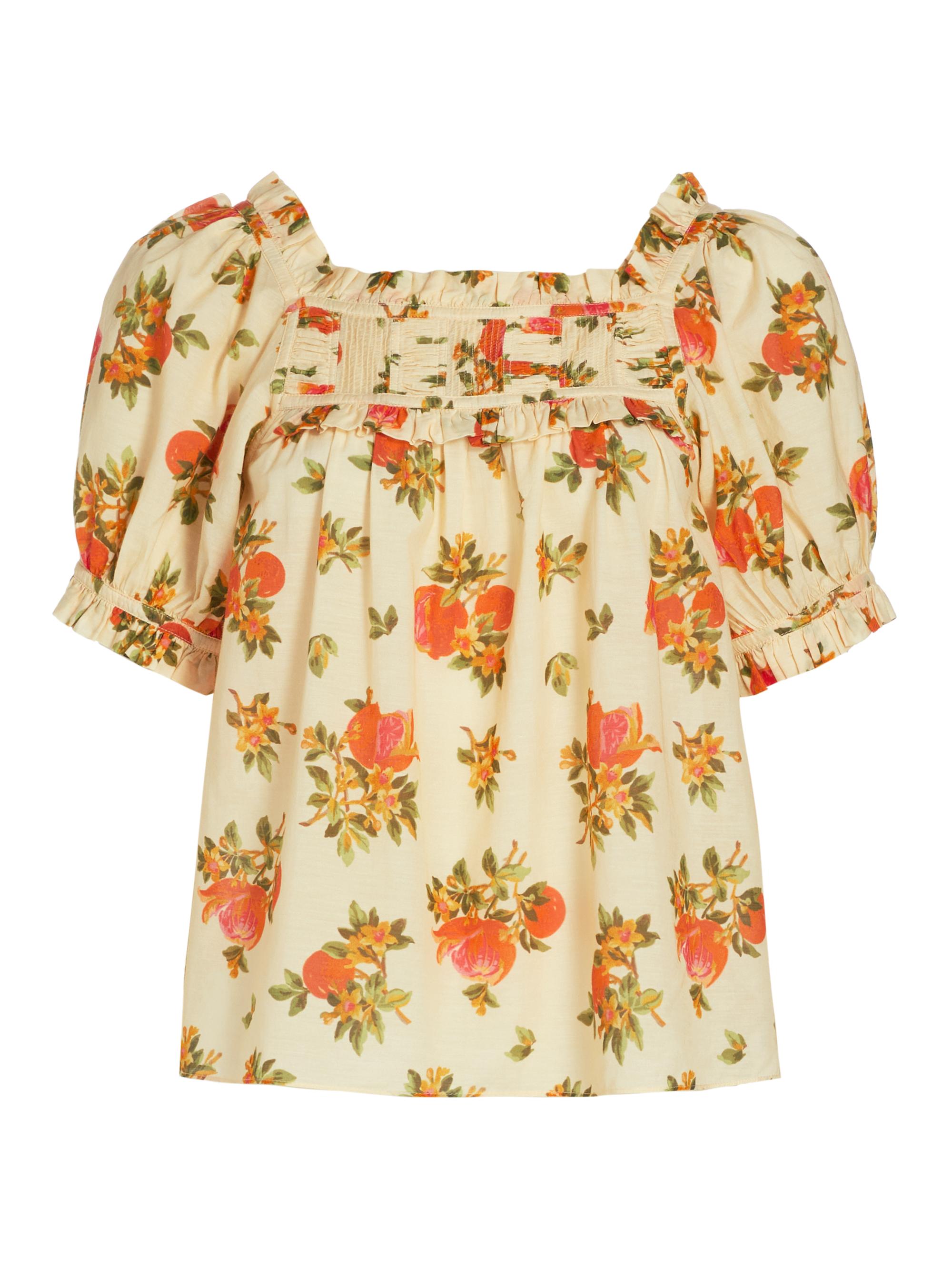 DÔEN Women's Frances Floral Top - Orangerie Floral