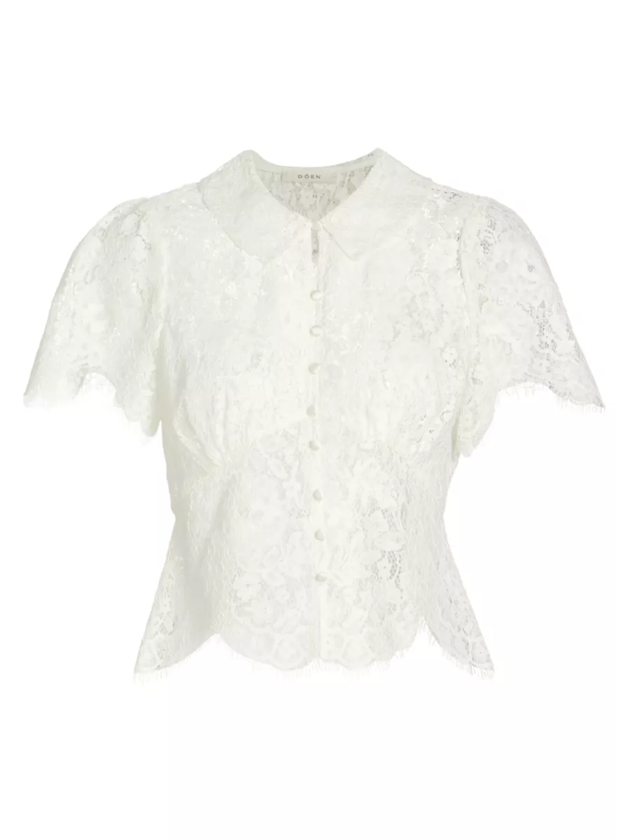 Shop DÔEN Fleurance Lace Blouse | Saks Fifth Avenue Shop DÔEN Fleurance Lace Blouse | Saks Fifth Avenue