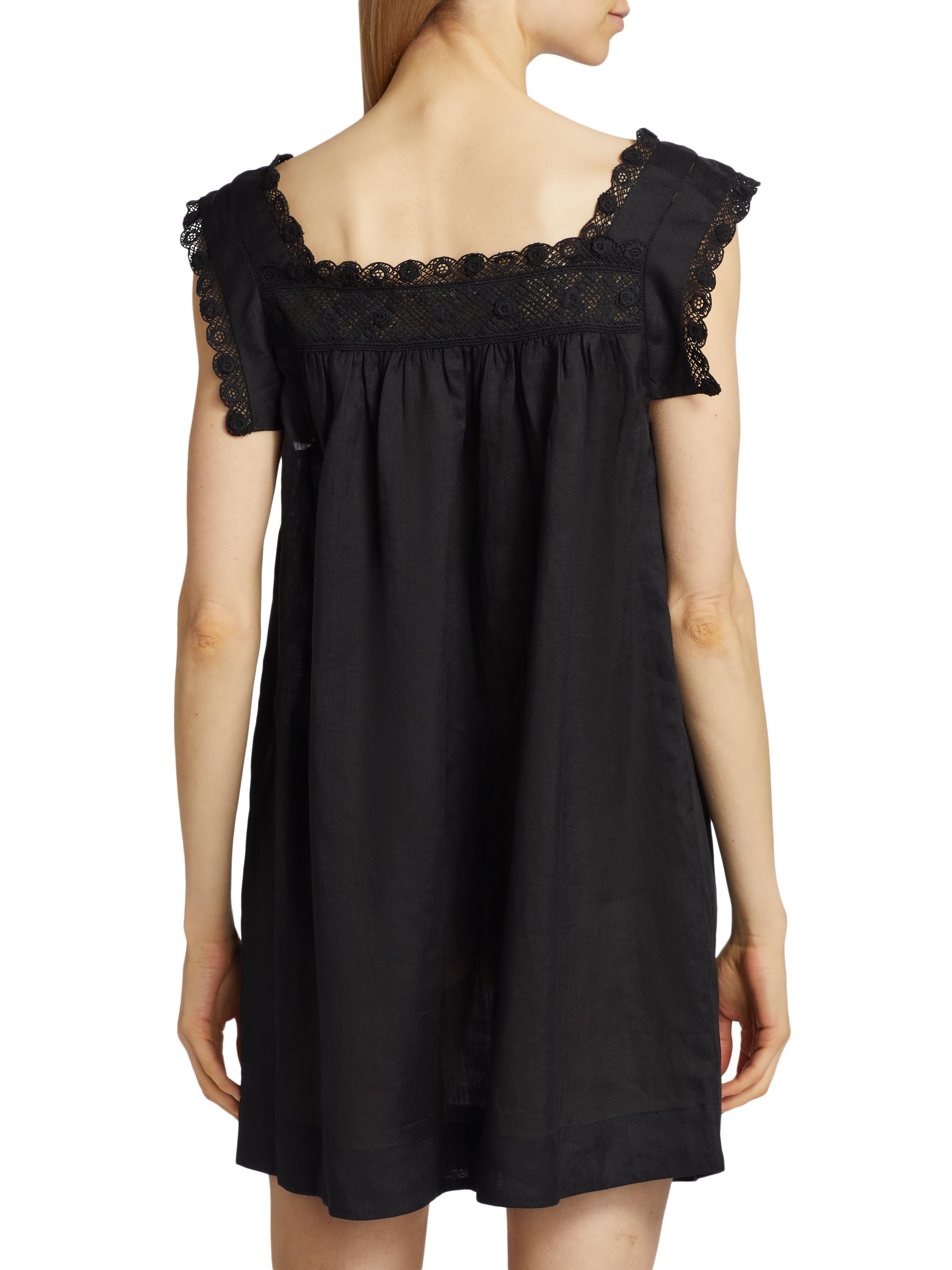 ワンピース elfelfelfarchives LACE LINED DRESS Black DÔEN Almadia Lace-Detailed Shift Dress | Saks Fifth Avenue