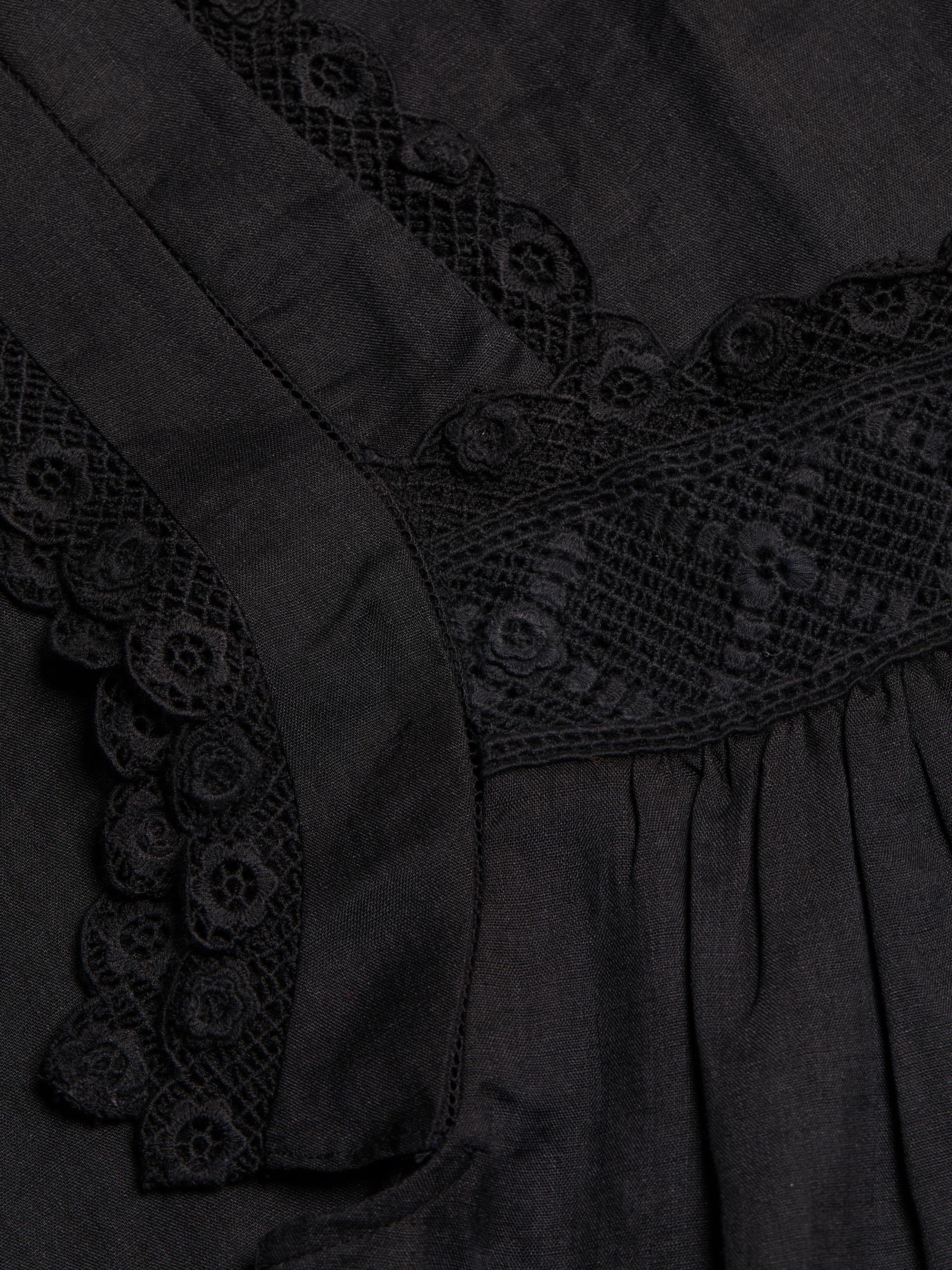 DEN Women's Almadia Lace-Detailed Shift Dress - Black - Size Small