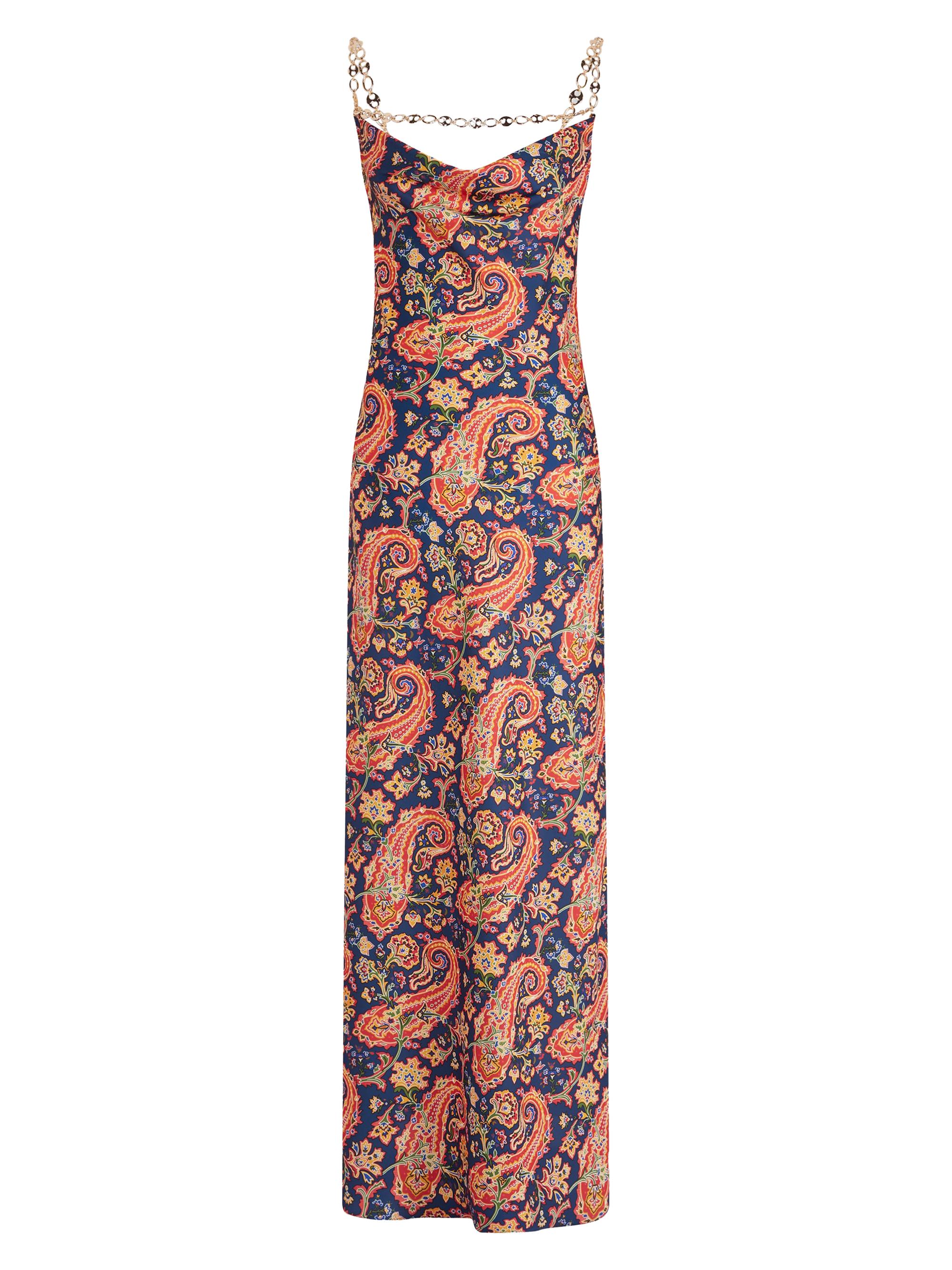 Rabanne Women's Paisley Sleeveless Maxi Dress - Cachemire Navy