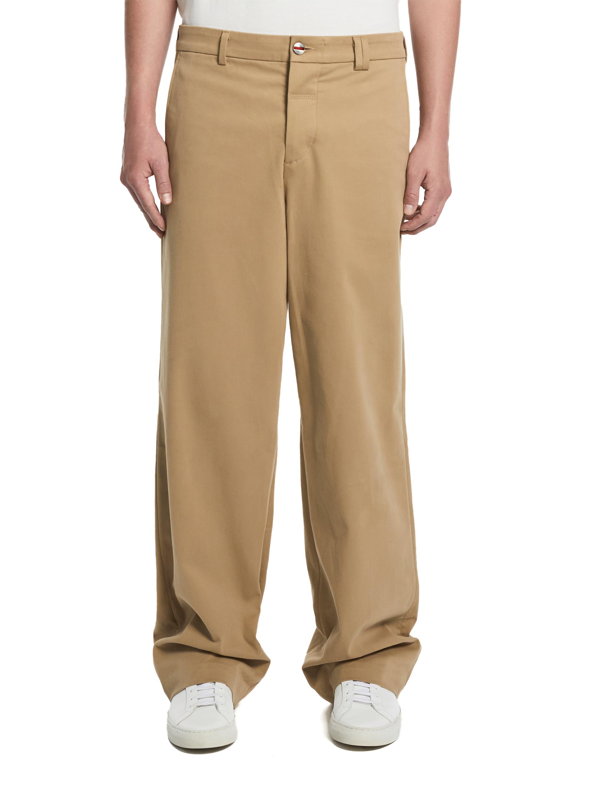 Vayder Men's Stretch-Cotton Wide-Leg Chino Pants - Khaki