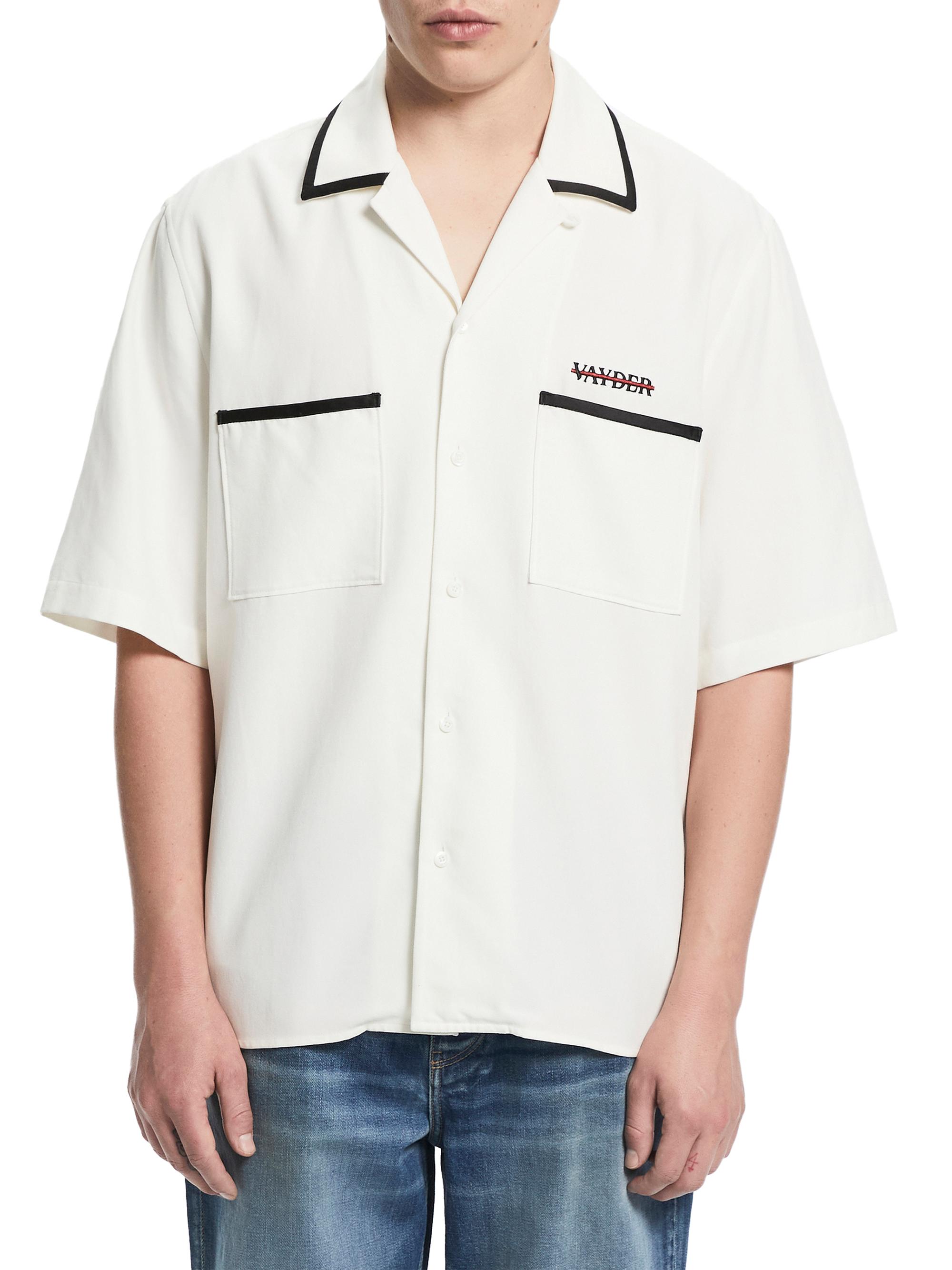 Vayder Men's Luca Silk & Cotton-Blend Camp Shirt - White