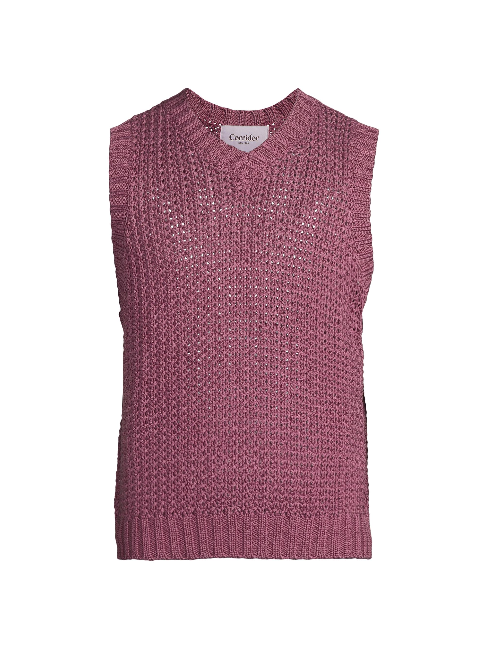 Corridor Men's Cotton V-Neck Vest - Violet