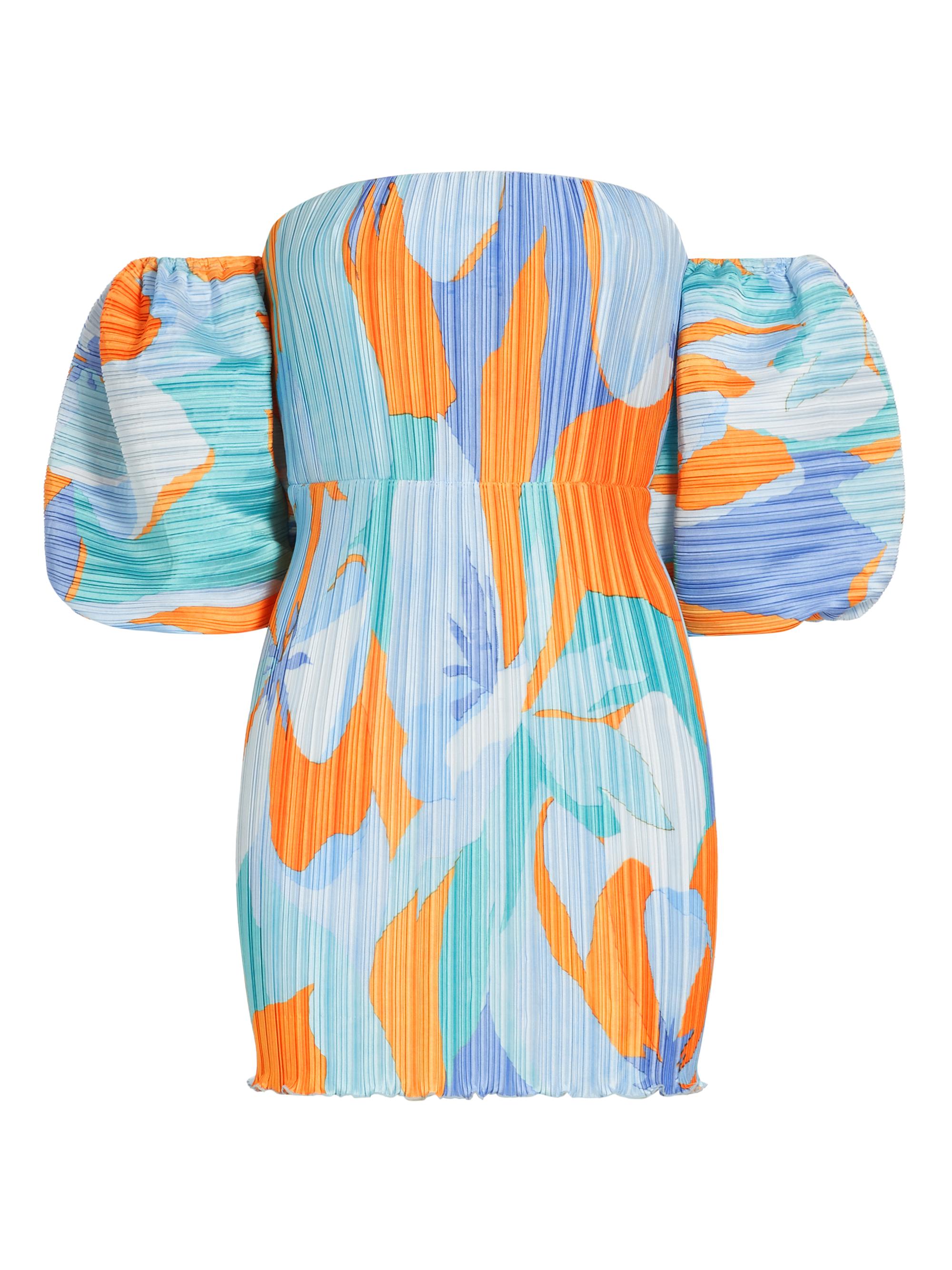 L'Idée Women's Sirene Off-The-Shoulder Minidress - Capri Print Orange