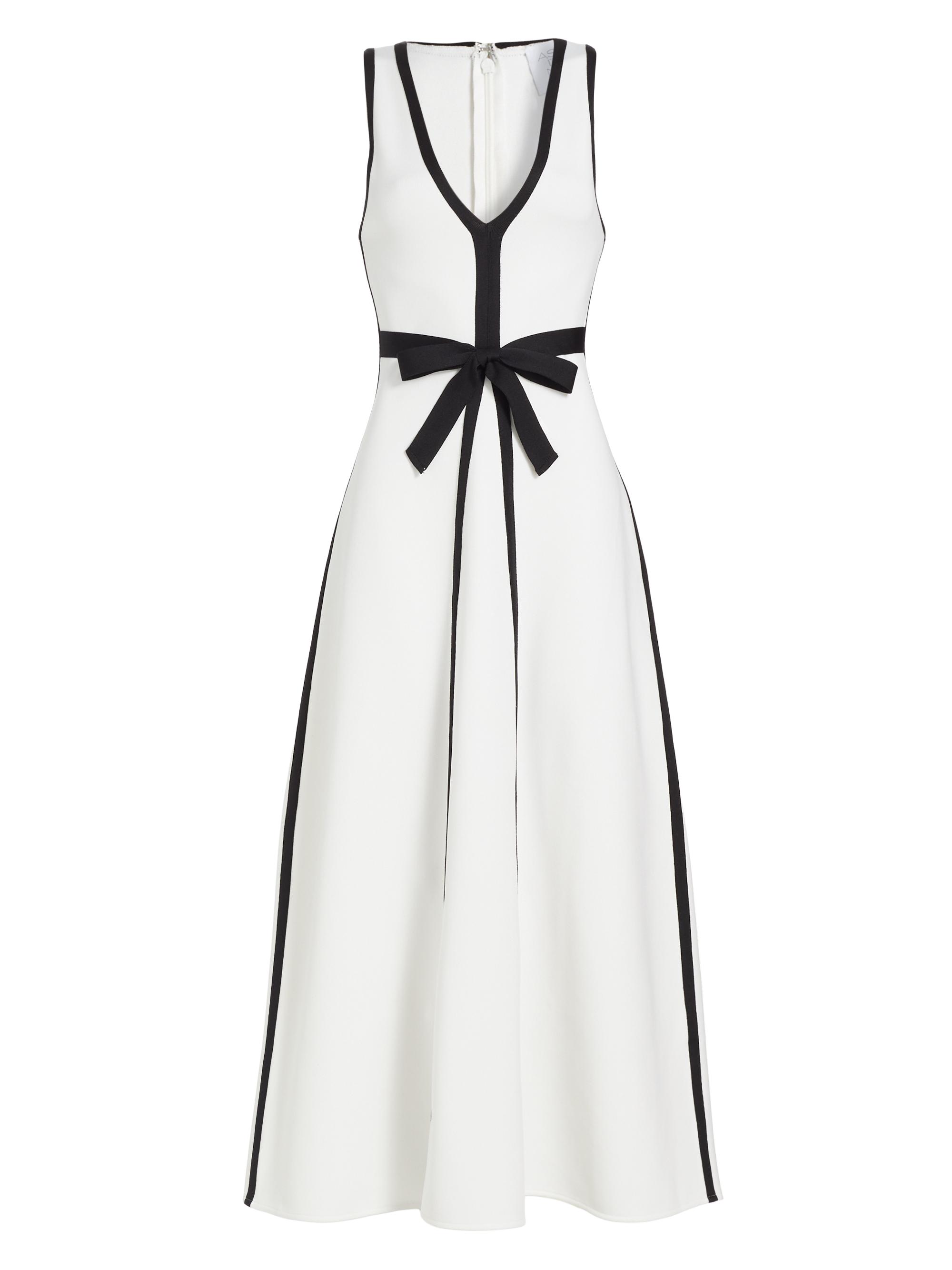 As It May Women's Kari A-Line Bow Midi-Dress - White