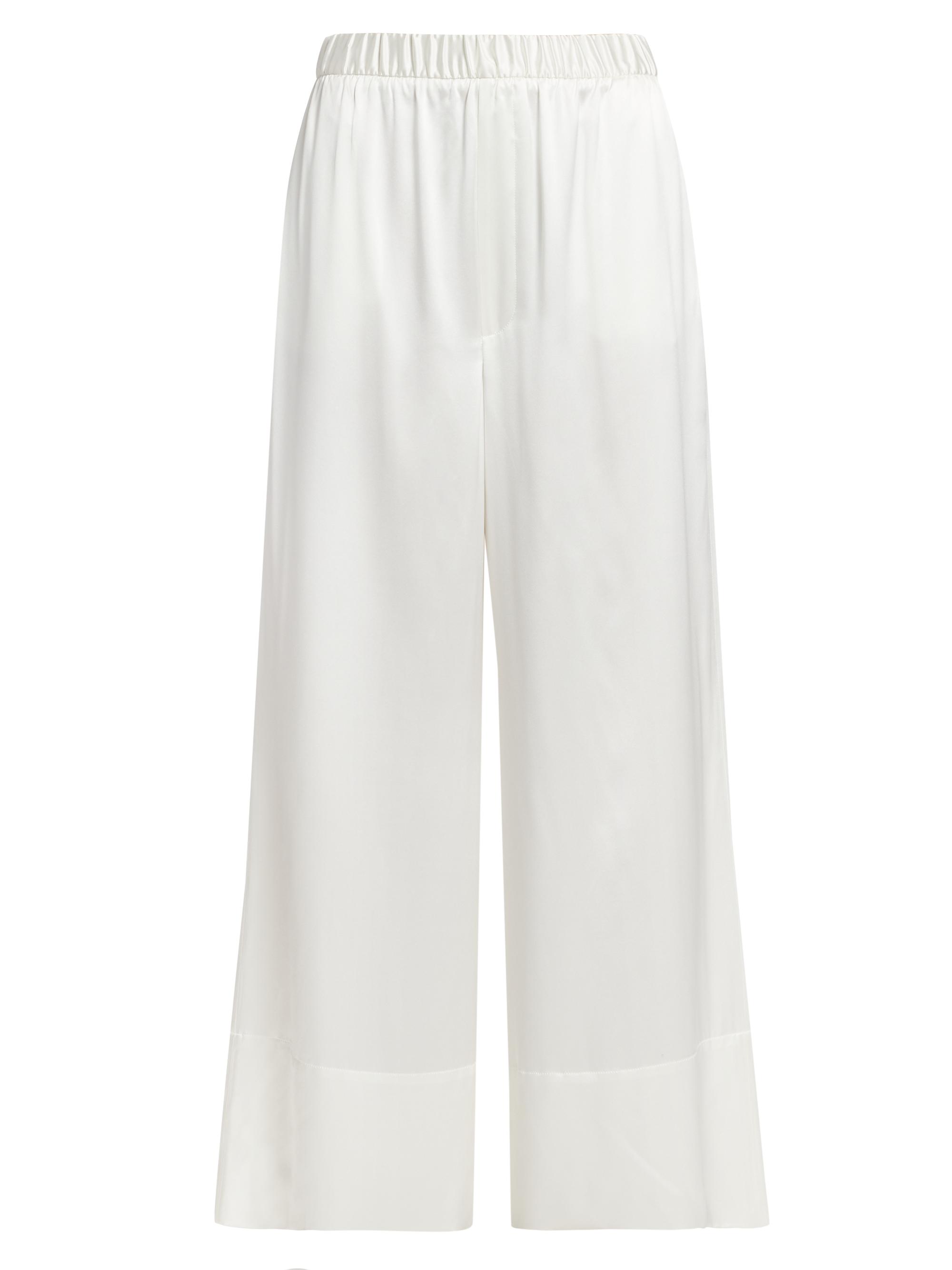 Armarium Women's Kay Silk Wide-Leg Pants - Off White