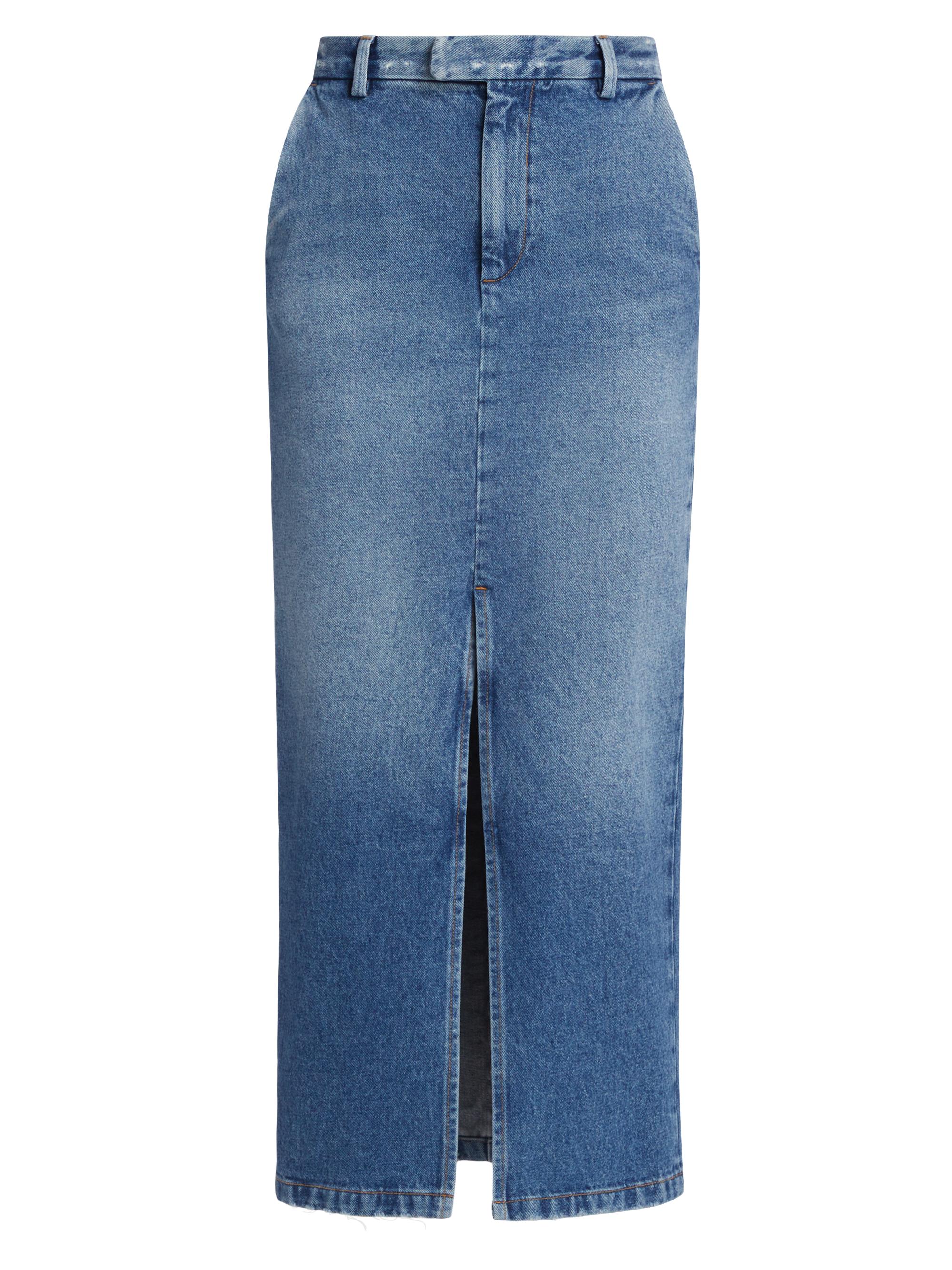 Alaïa Five-Pocket-Style Denim Column Skirt | Saks Fifth Avenue