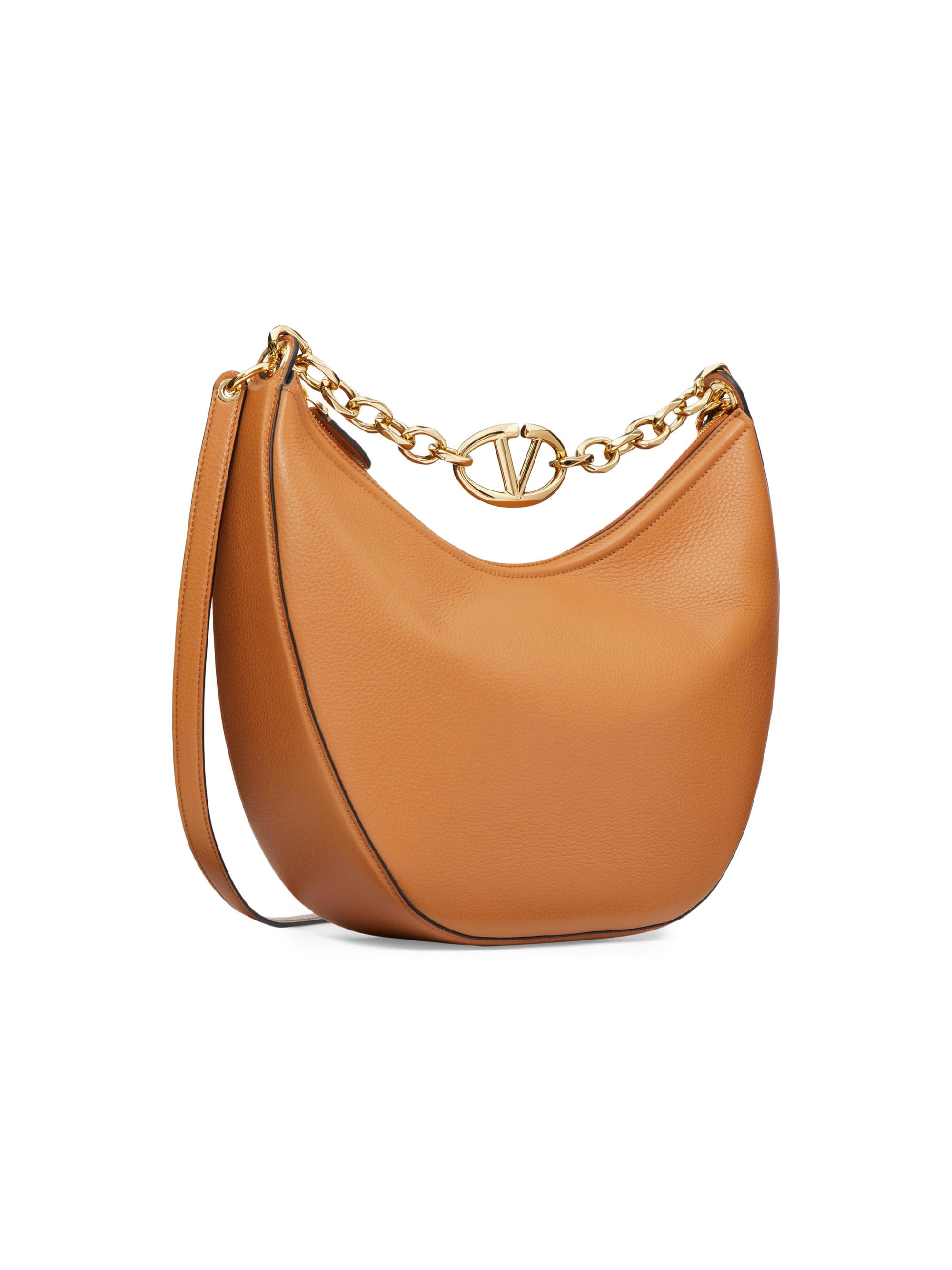 Valentino Garavani VLogo Moon Medium Grainy Calfskin Hobo