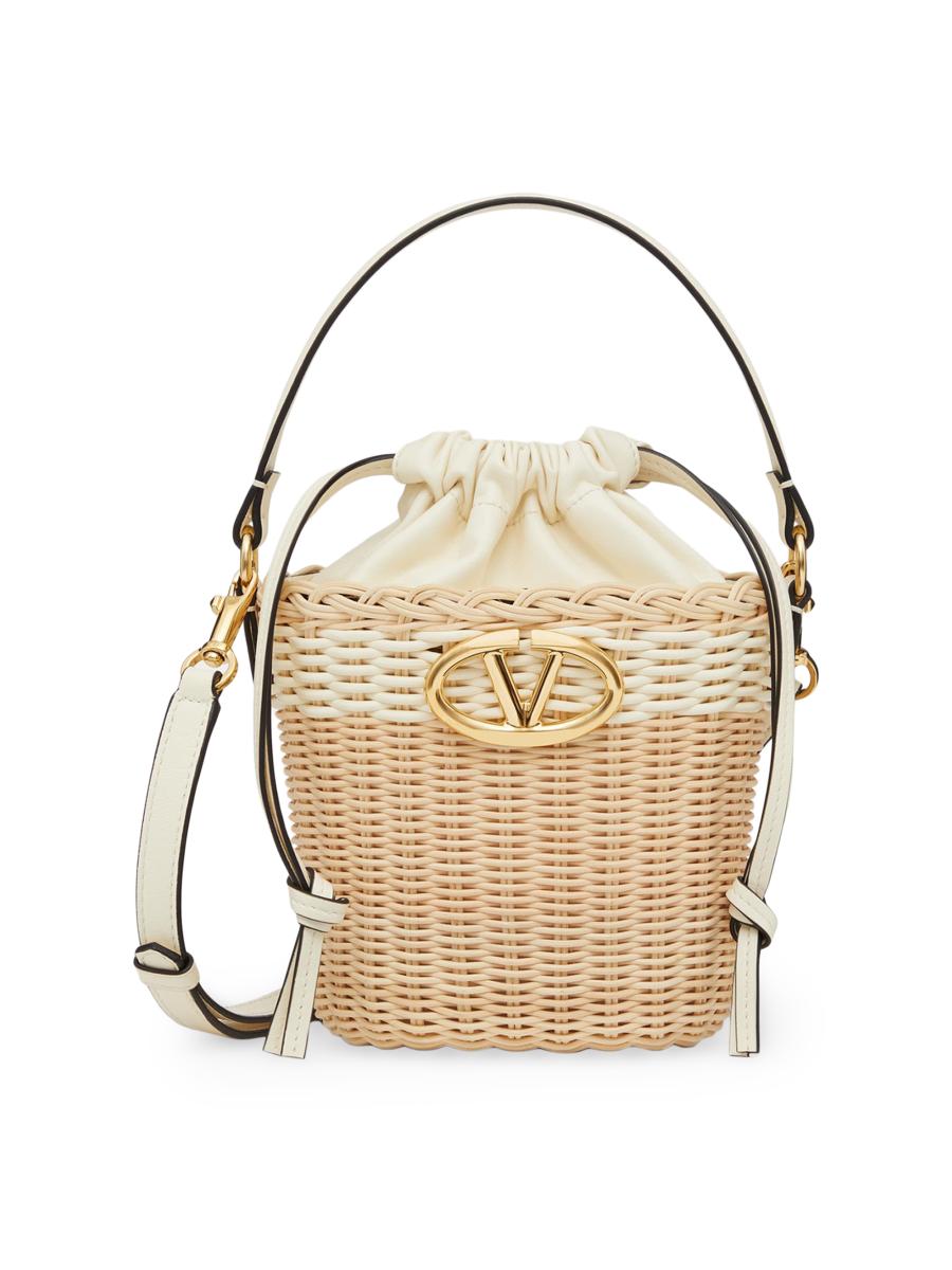 【関税負担】 VALENTINO VRING BUCKET BAG Valentino Garavani Vlogo Signature Wicker Bucket Bag | Saks