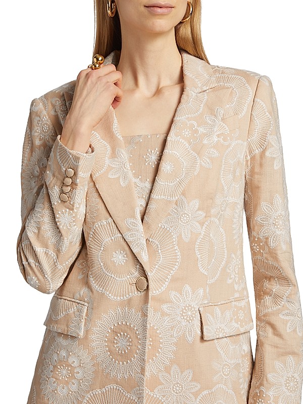Shop Milly Embroidered Blazer | Saks Fifth Avenue Shop Milly Embroidered Blazer | Saks Fifth Avenue