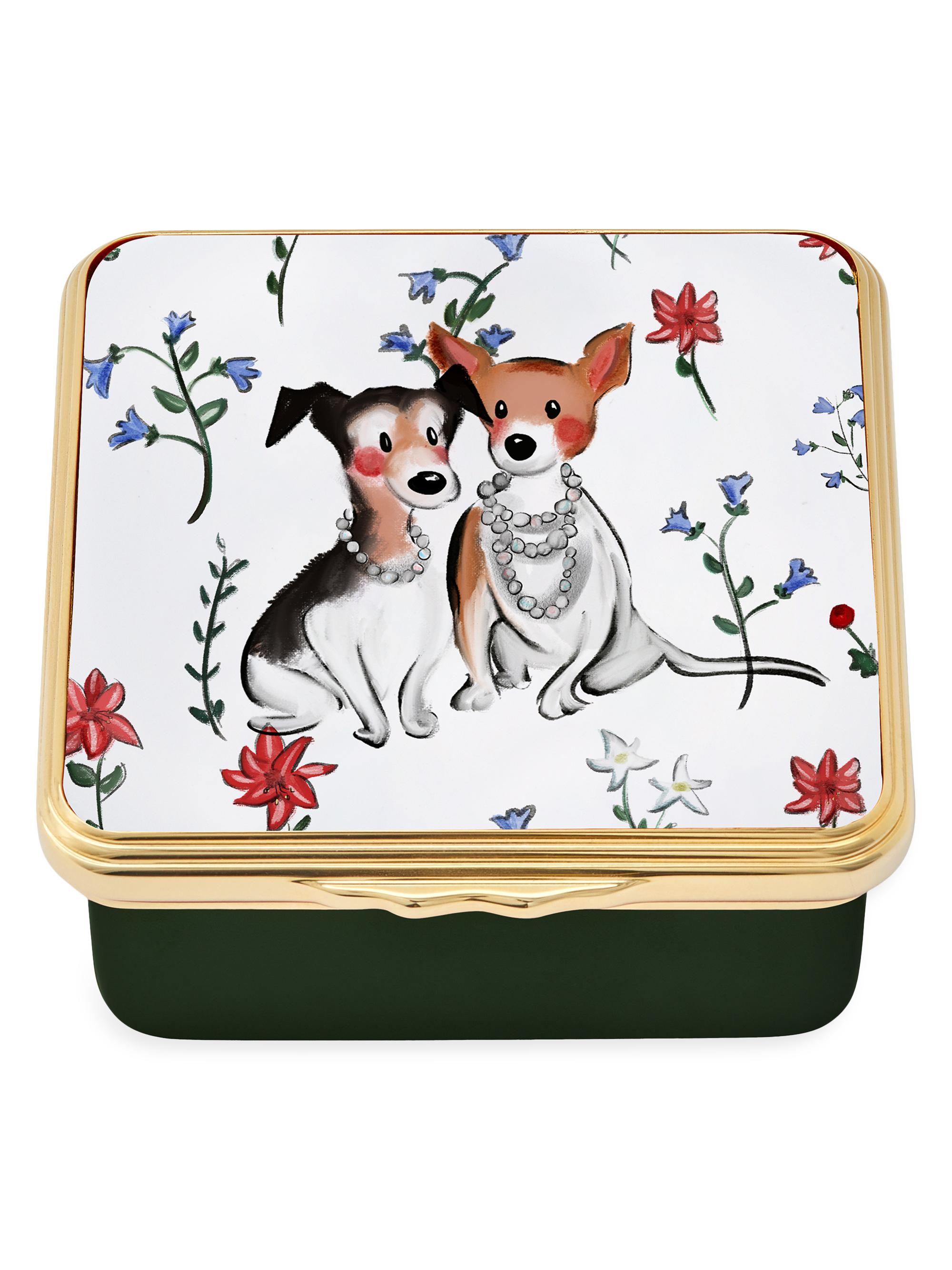 Halcyon Days Girls in Pearls Enamel Box