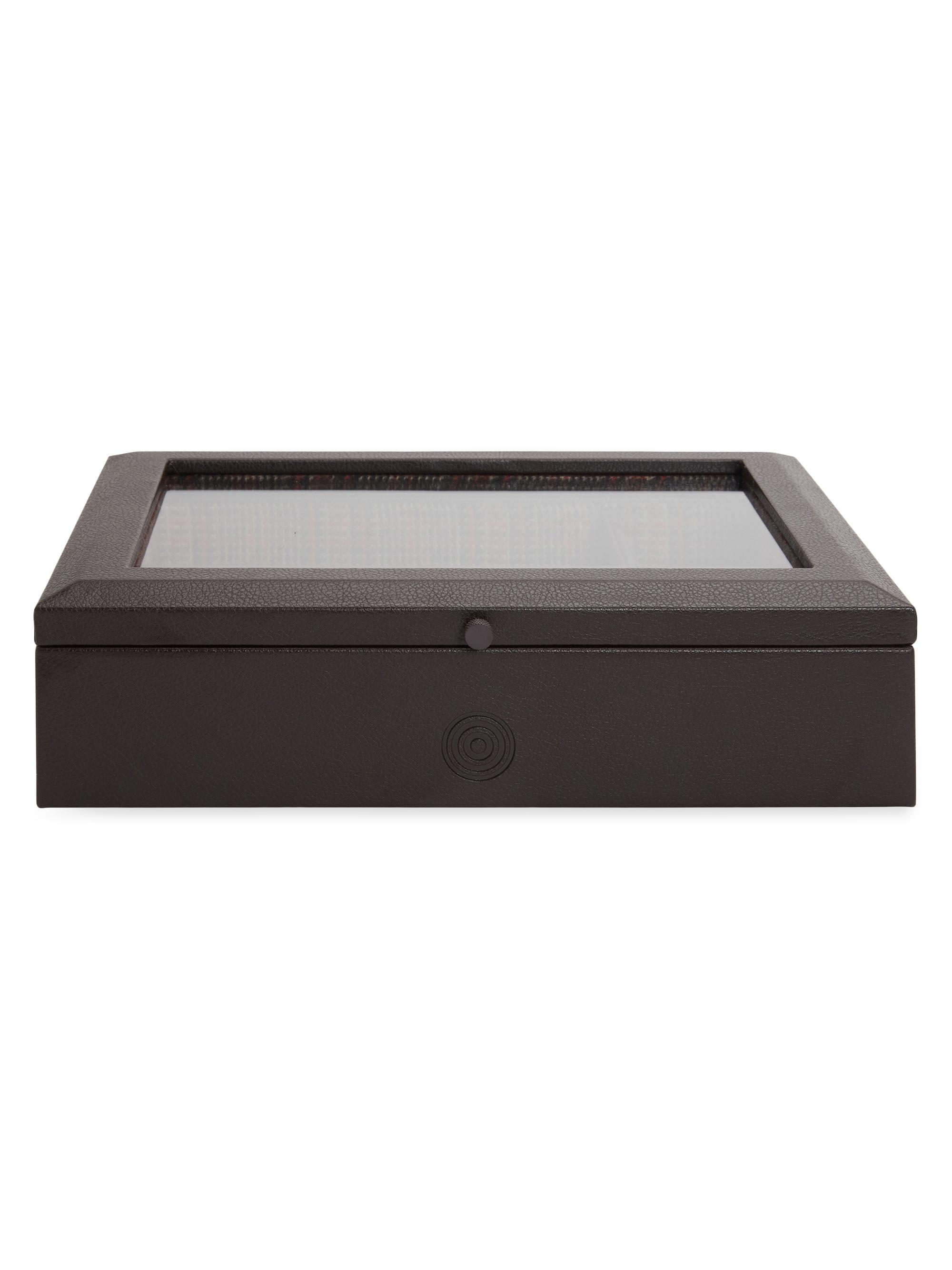 Wolf WOLF x WM Brown 4-Piece Watch Accessory Box - Brown