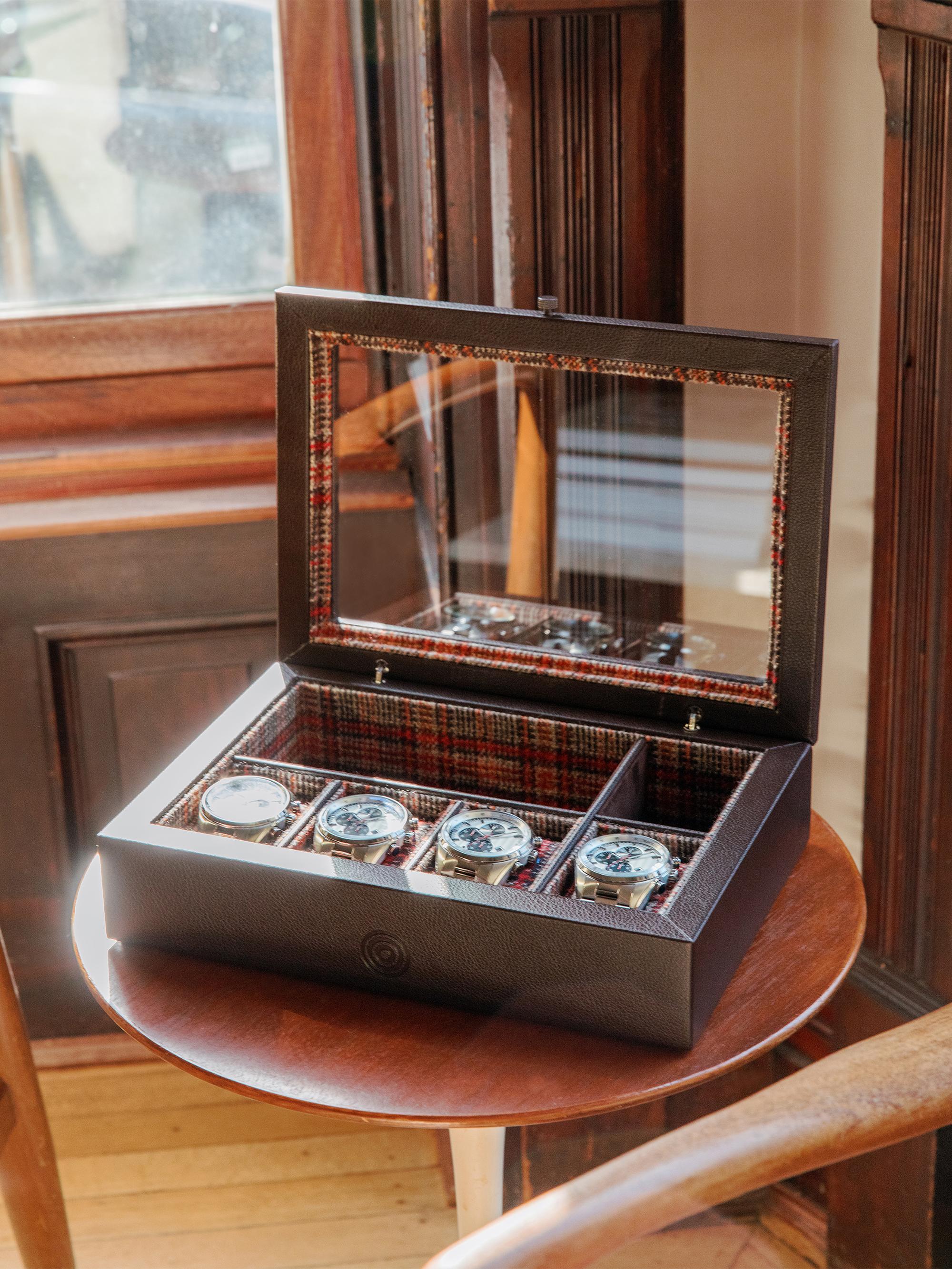 Wolf WOLF x WM Brown 4-Piece Watch Accessory Box | Saks Fifth Avenue