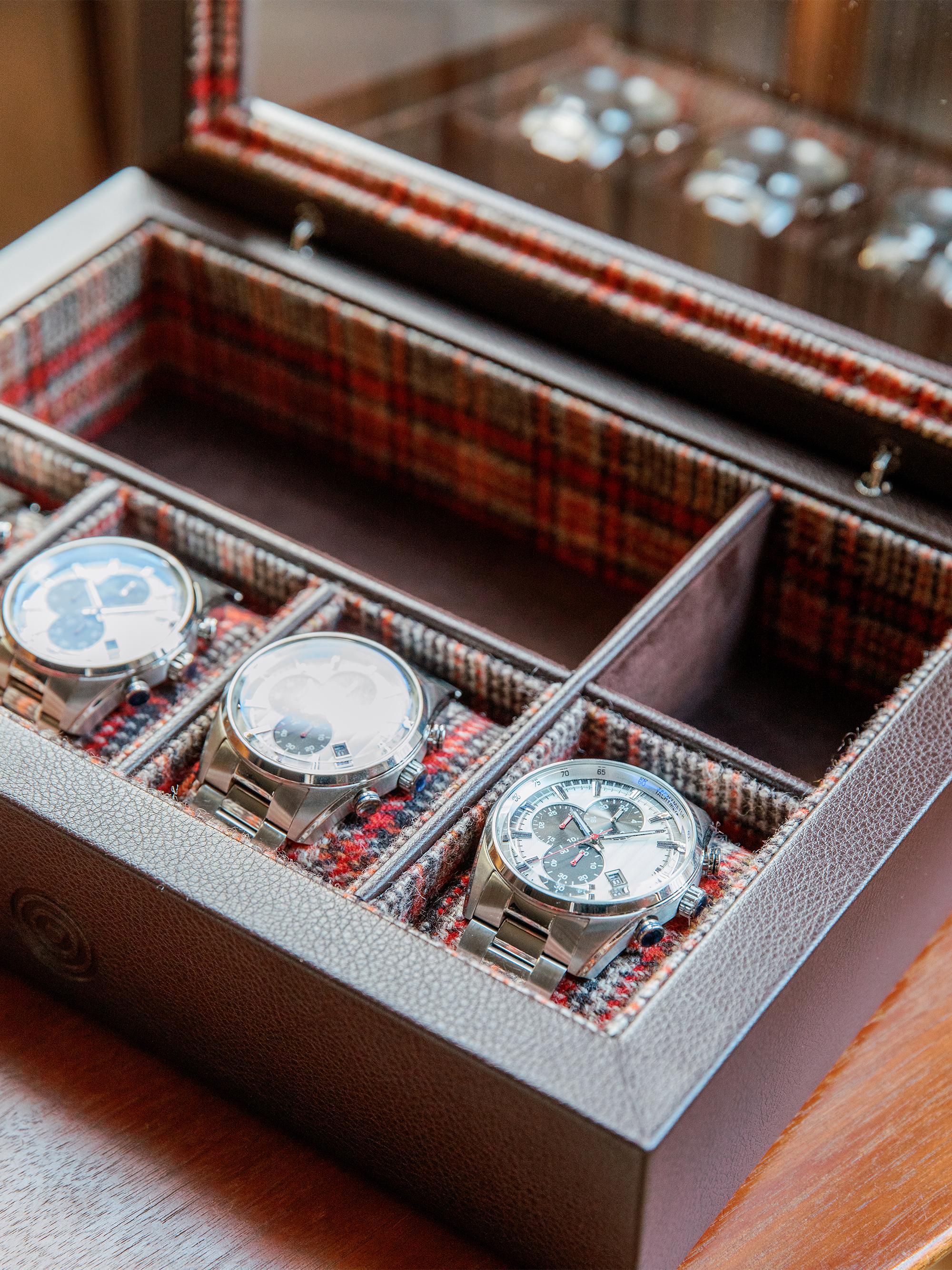 Wolf WOLF x WM Brown 4-Piece Watch Accessory Box | Saks Fifth Avenue