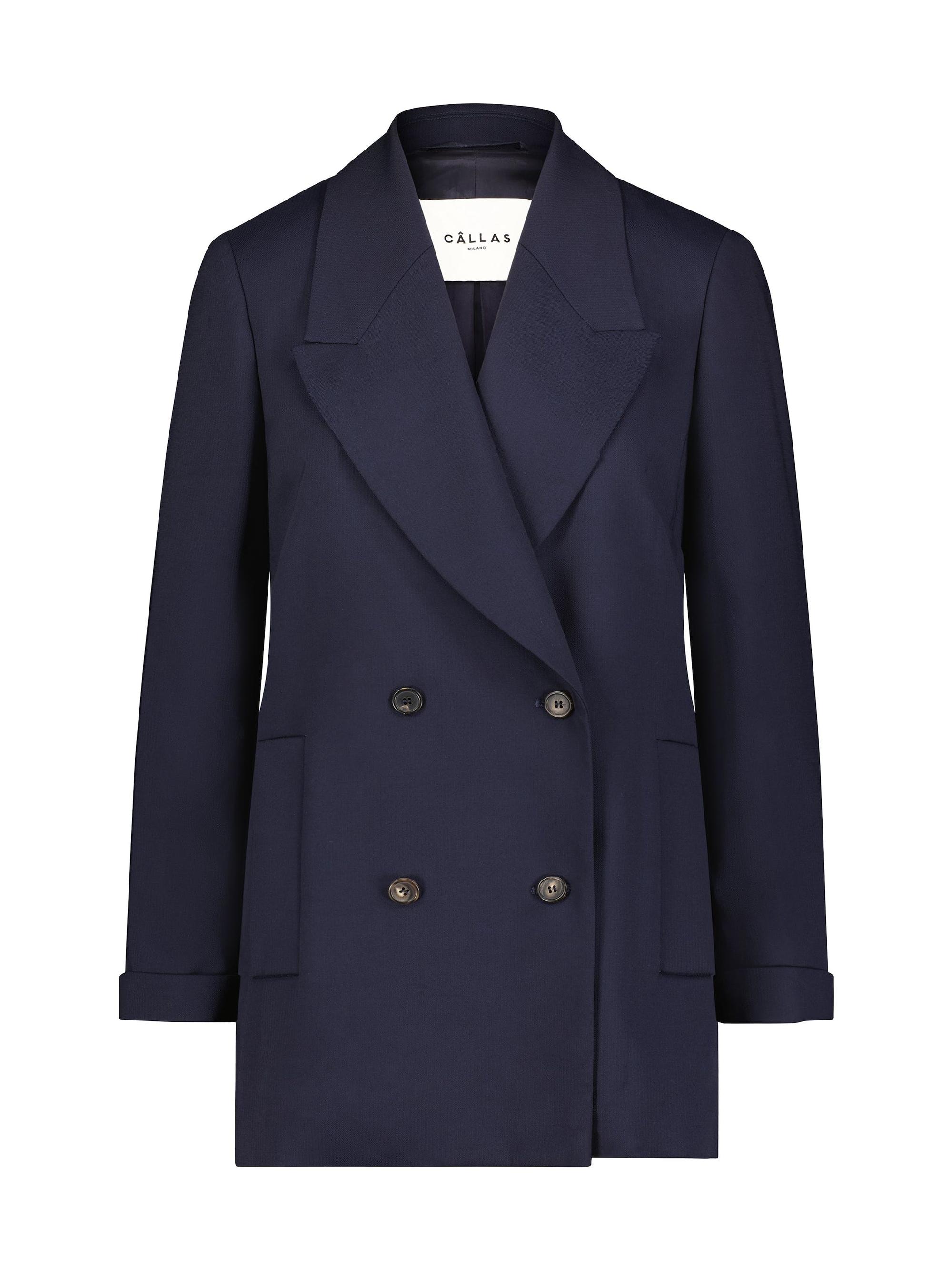 Callas Milano Women's New Vittoria- Signature Double-Breasted Jacket Suiting - Navy
