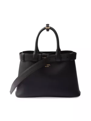 Santoni buckle-detail leather tote bag - Purple