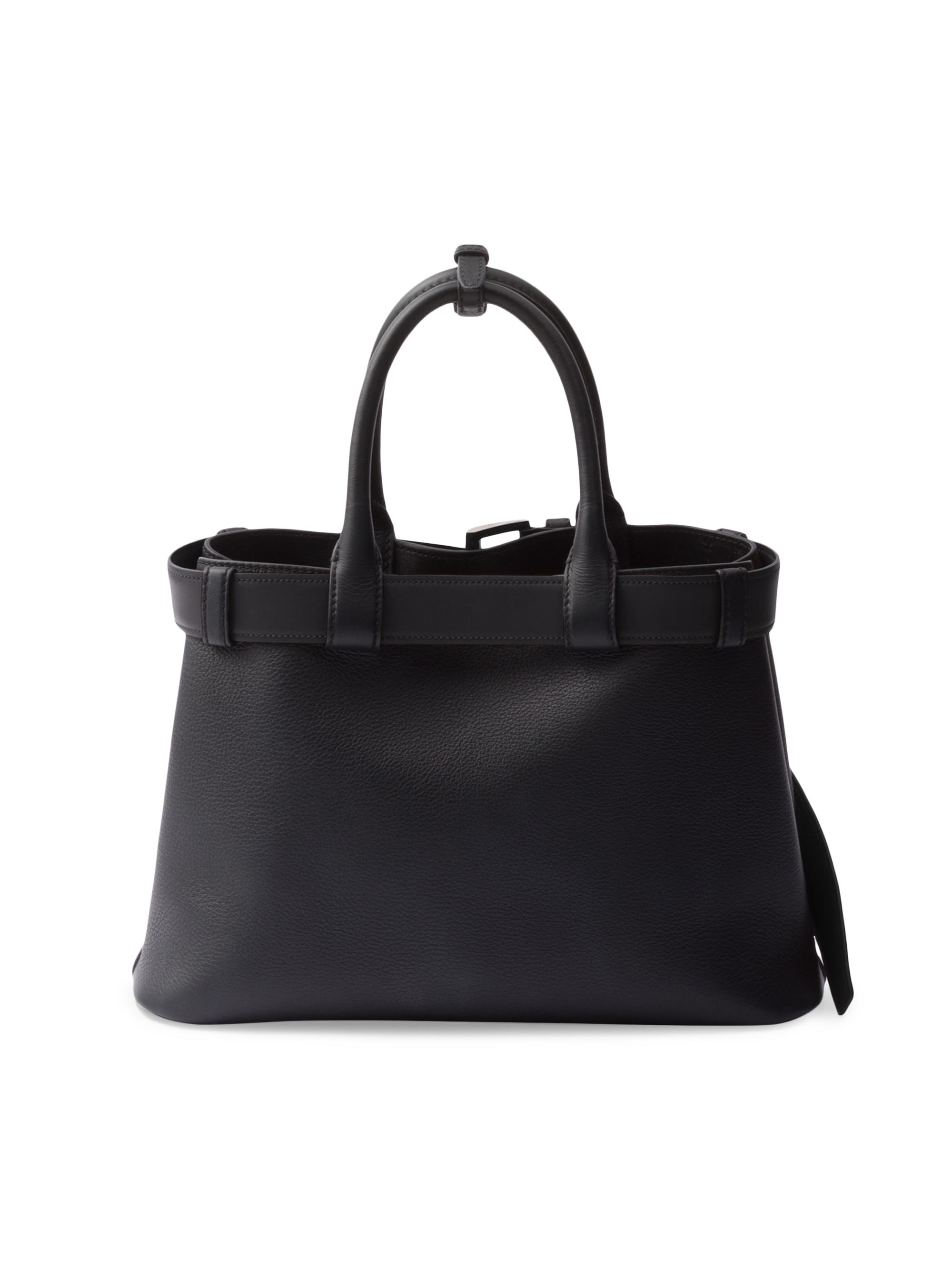 Prada Buckle Medium Leather Handbag with Belt | Saks Fifth