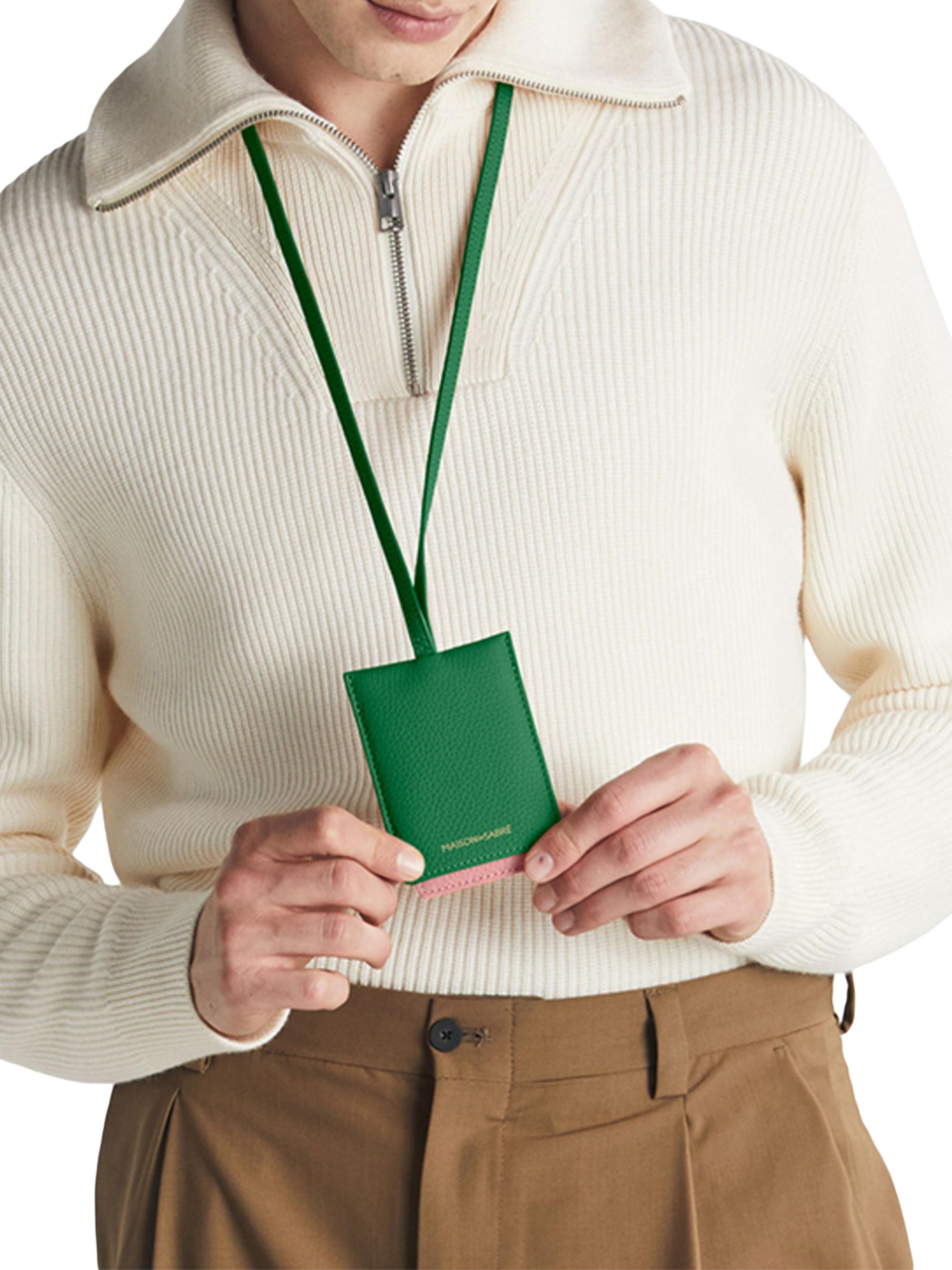 Maison de Sabre Leather ID Lanyard Holder | Saks Fifth Avenue