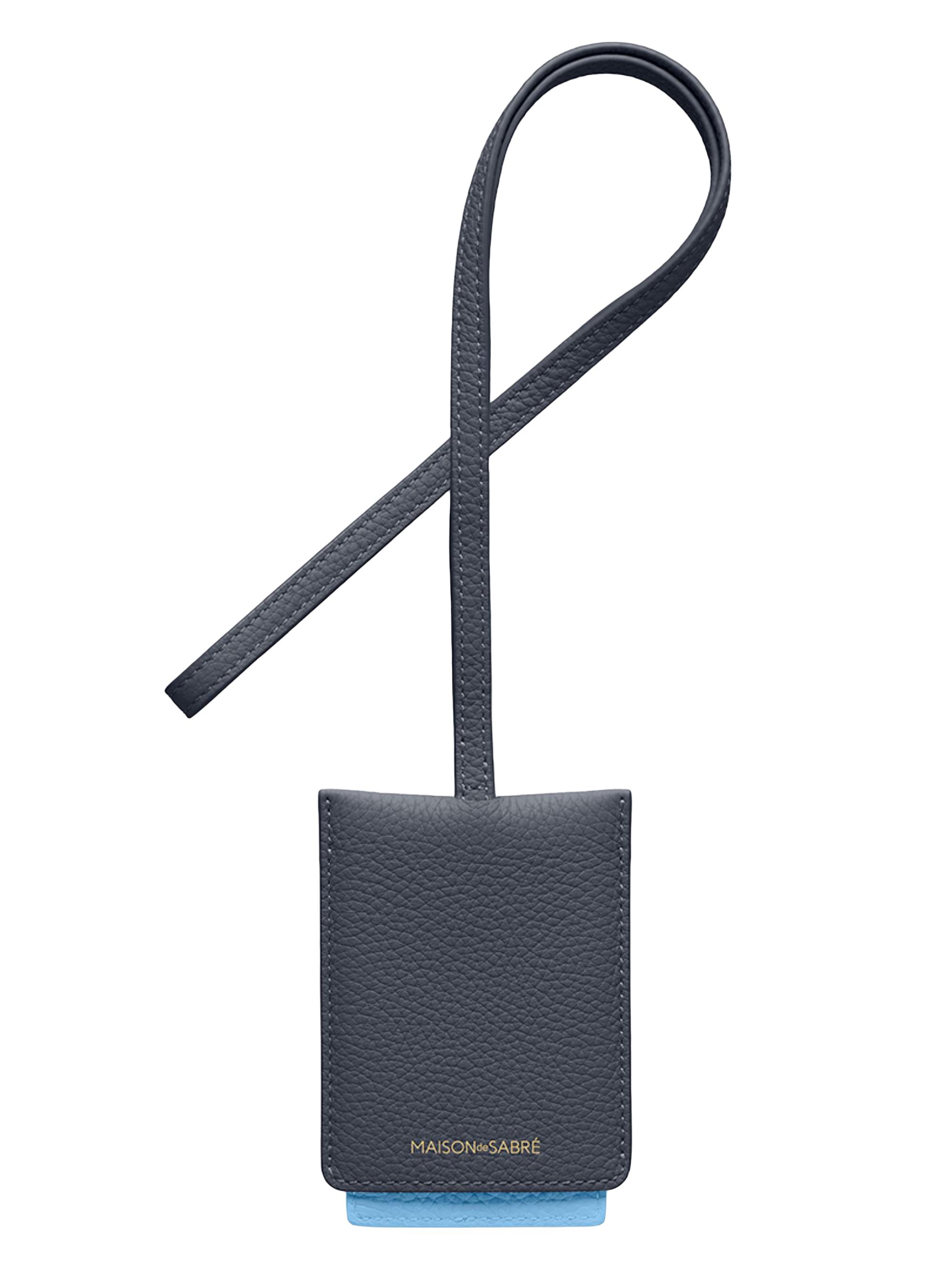 Maison de Sabre Leather ID Lanyard Holder - Graphite Sky | Thumbnail 7