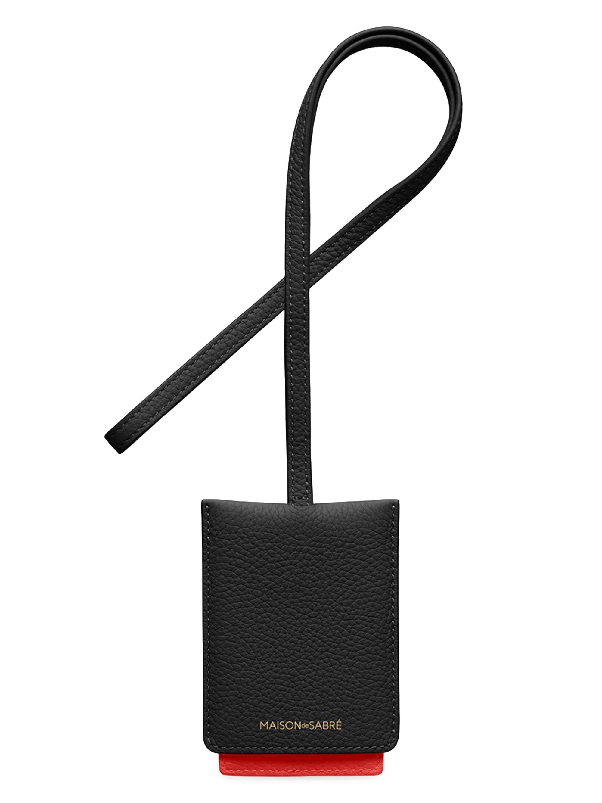 Maison de Sabre Leather ID Lanyard Holder - Rouge Noir | Thumbnail 7