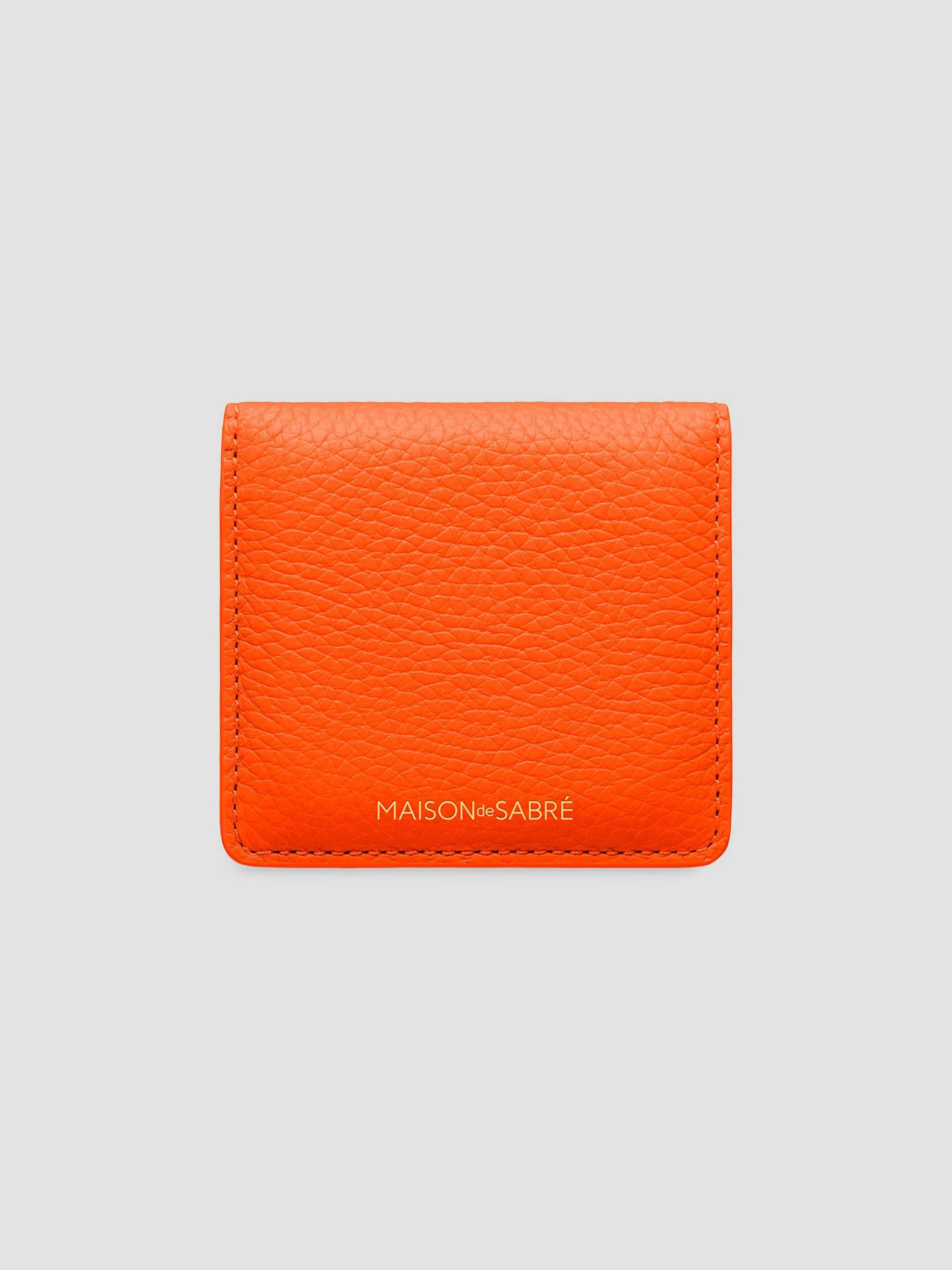 Maison de Sabre Leather Compact Mirror - Manhattan Sandstone