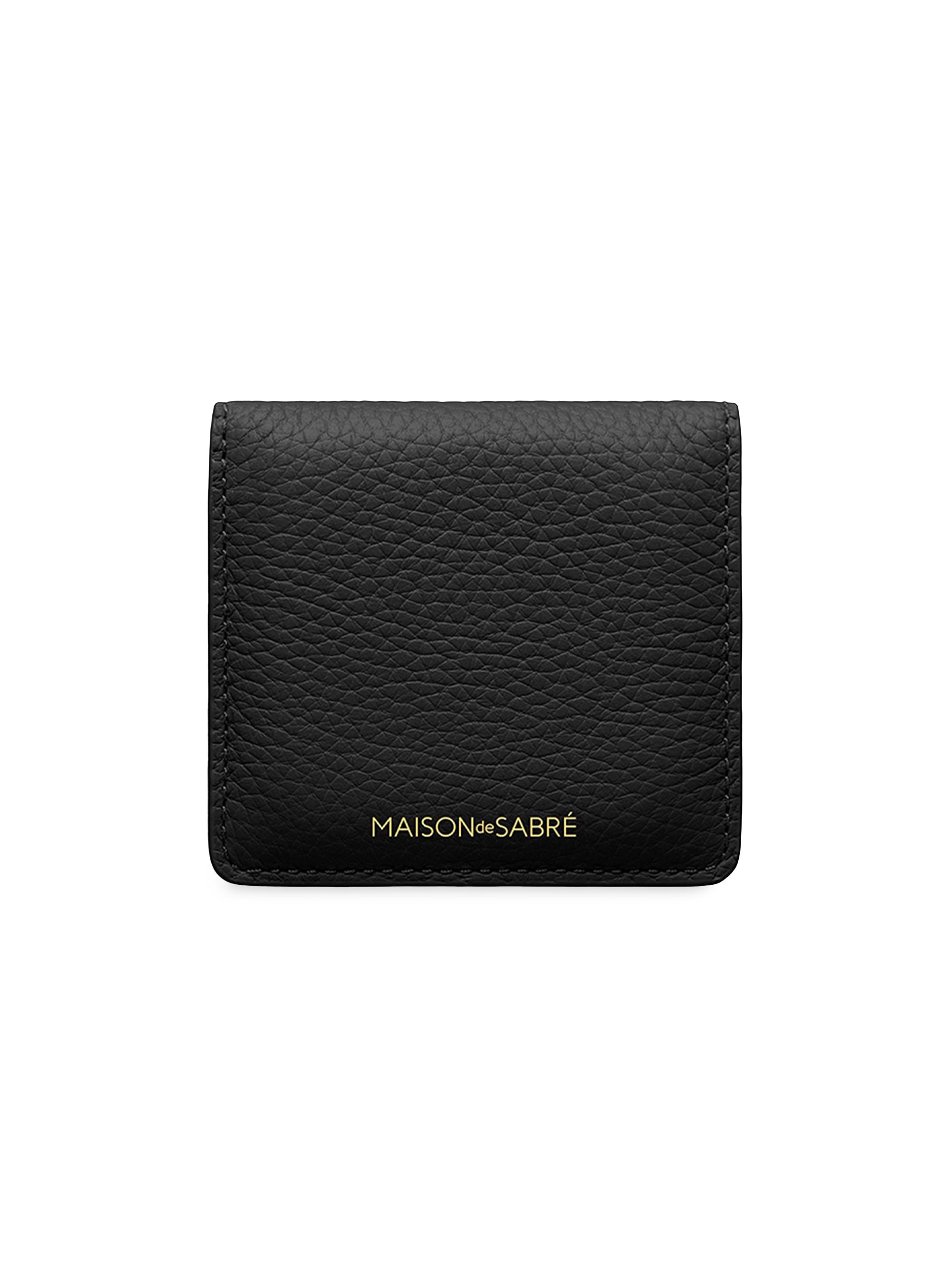 Maison de Sabre Leather Compact Mirror - Rouge Noir | Thumbnail 6
