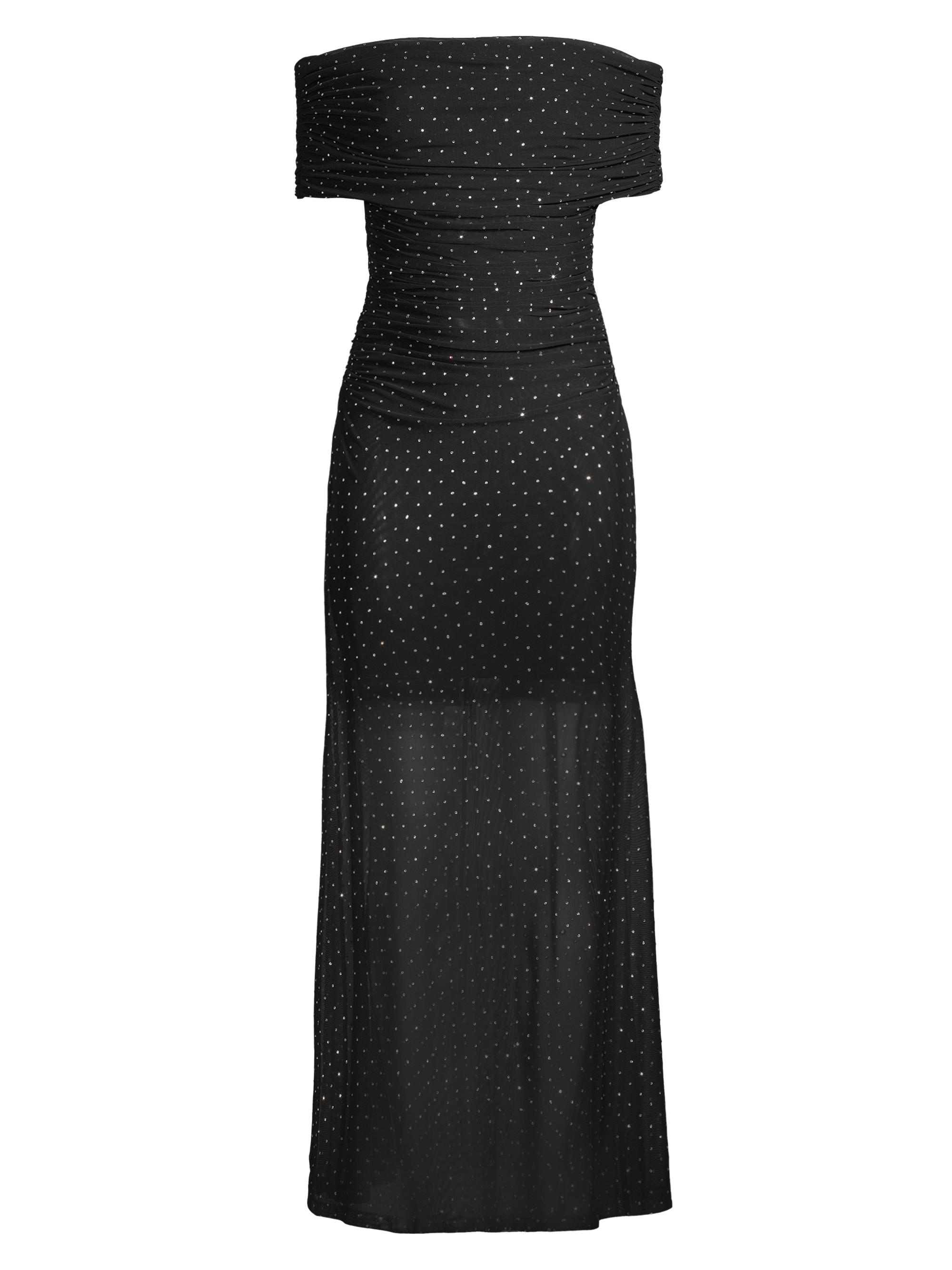 Misha Women's Avyanna Off-the-Shoulder Hotfix Gown - Black