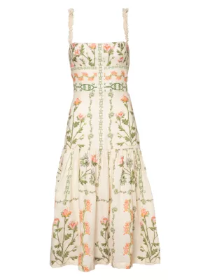 Agua by Agua Bendita Women's Alma Nispero Oasis Cotton Midi-Dress