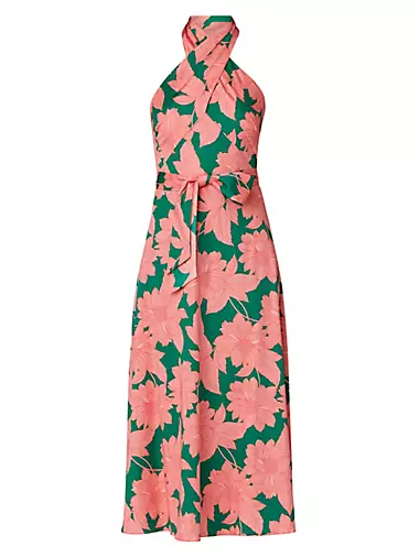 Beekman Floral Halter Midi-Dress