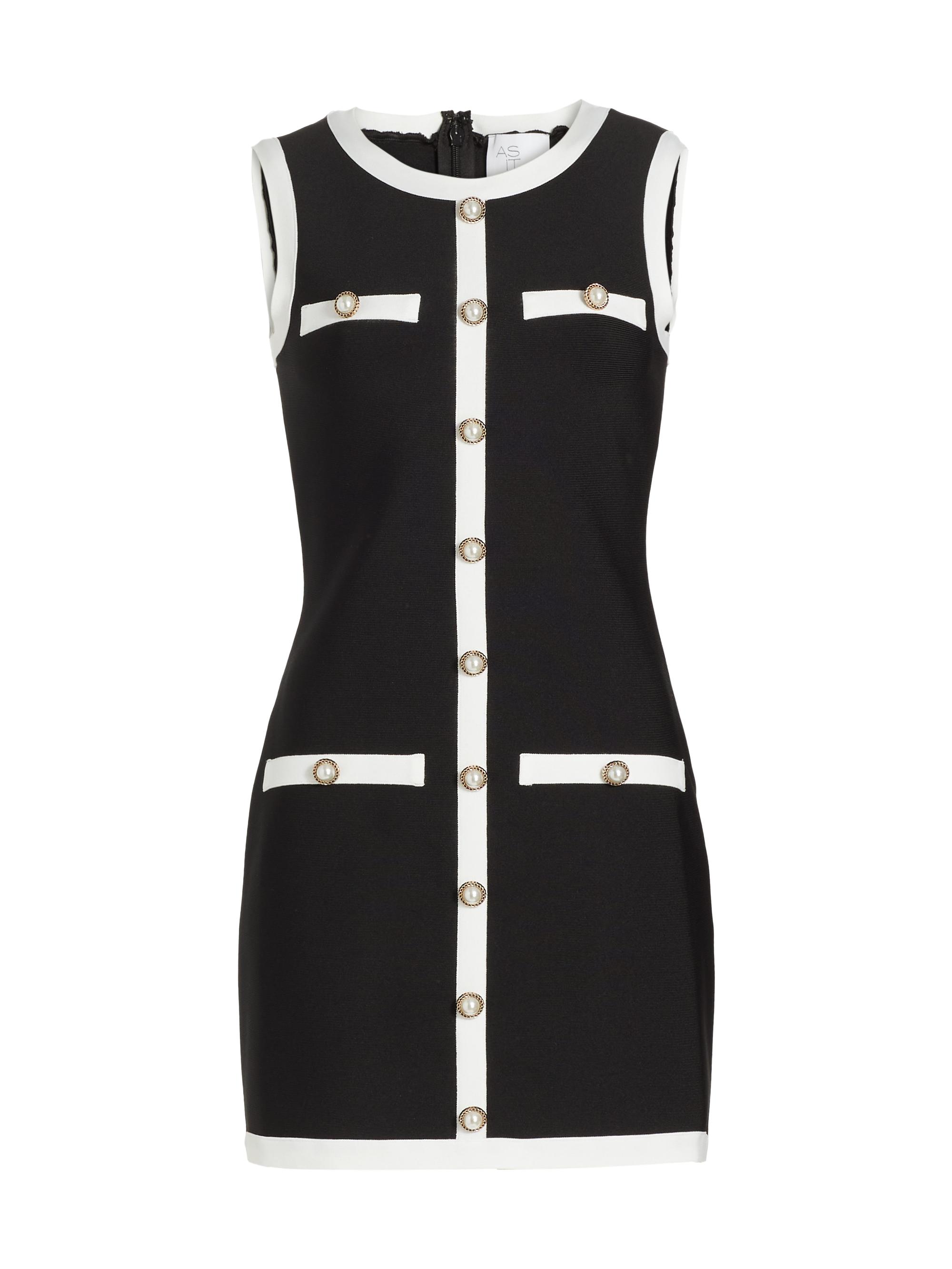 As It May Women's Koma Faux Pearl Minidress - Black