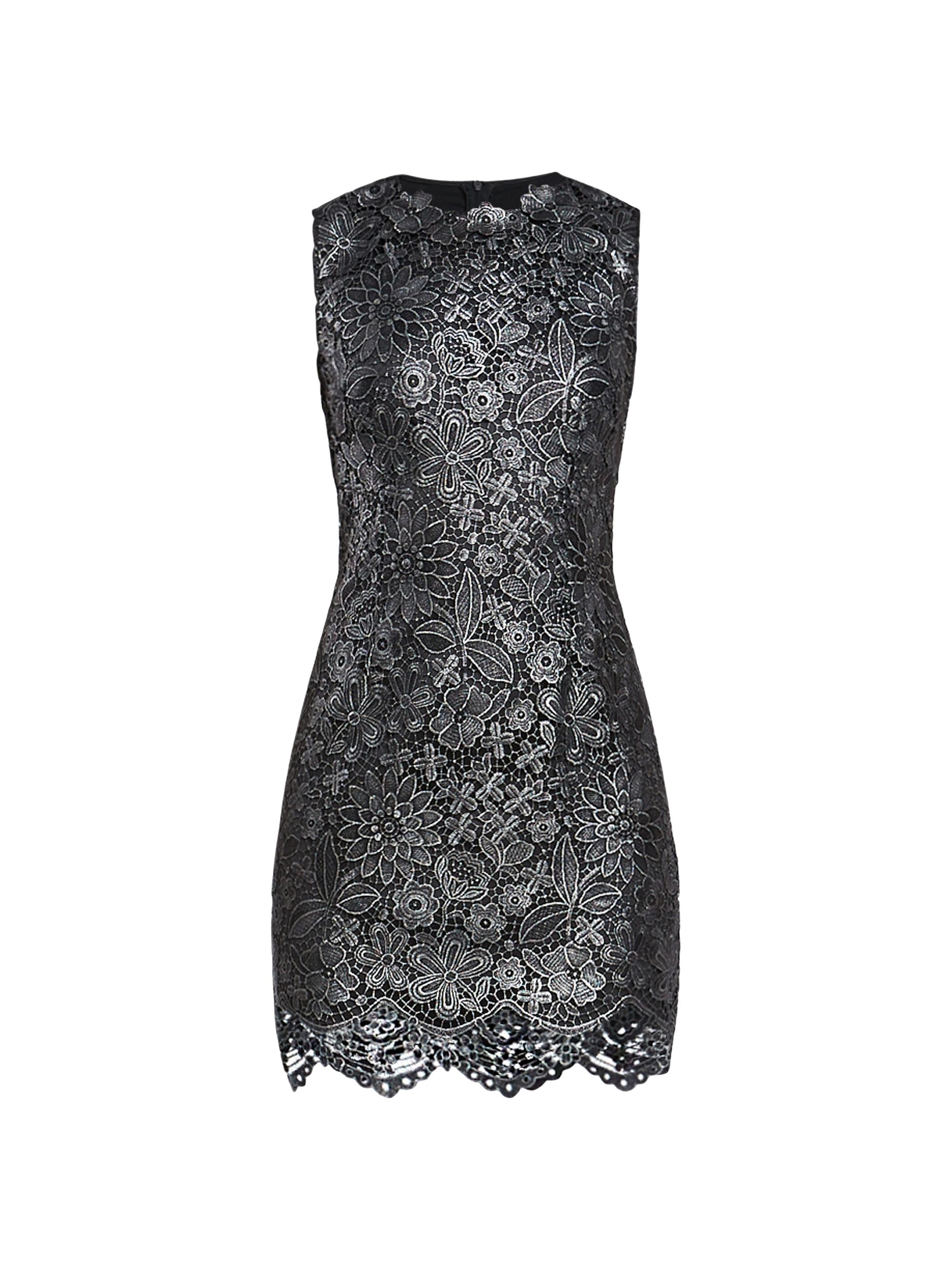 Zac Posen Women's Guipure Lace Minidress - Gunmetal