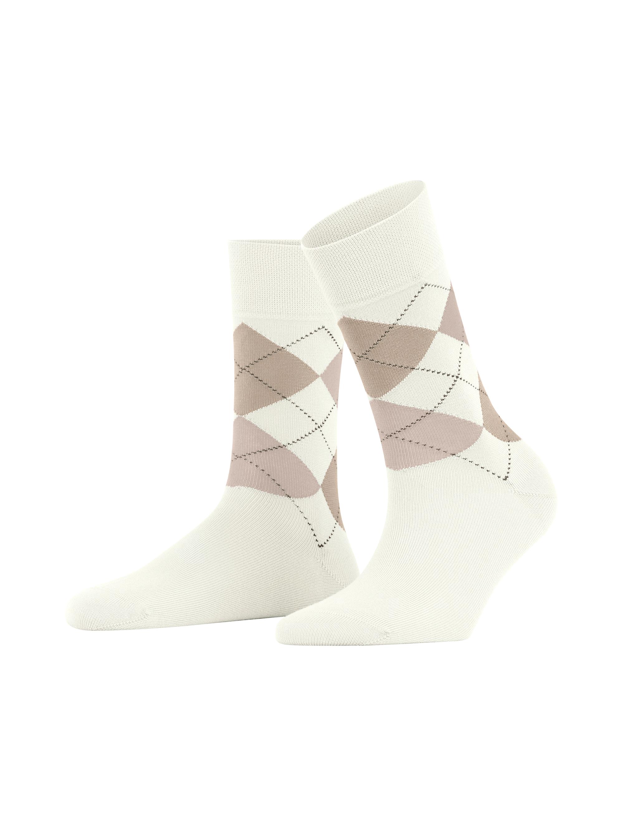 Falke Women's Sensitive Argyle Cotton-Blend Sock - Off White