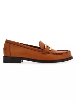 Ferragamo Gancini leather loafers - Neutrals