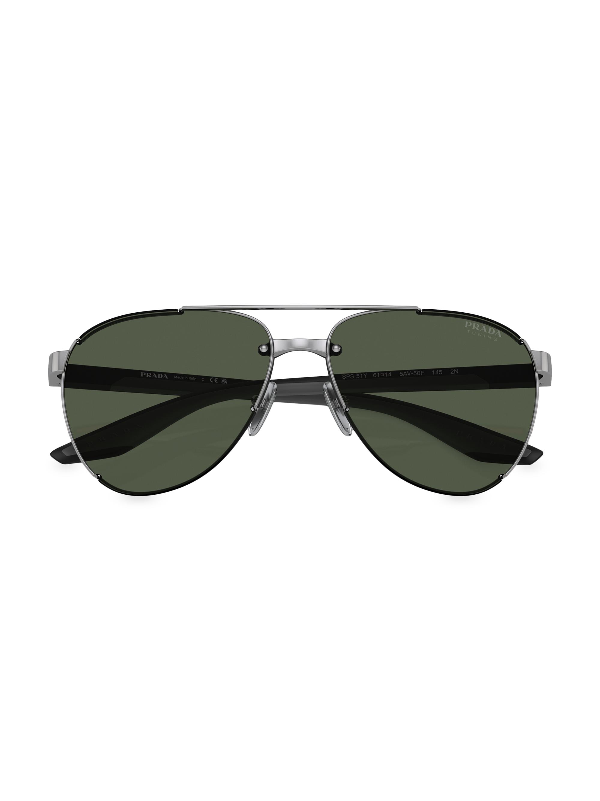 Prada Linea Rossa 61MM Aviator Sunglasses | Saks Fifth Avenue