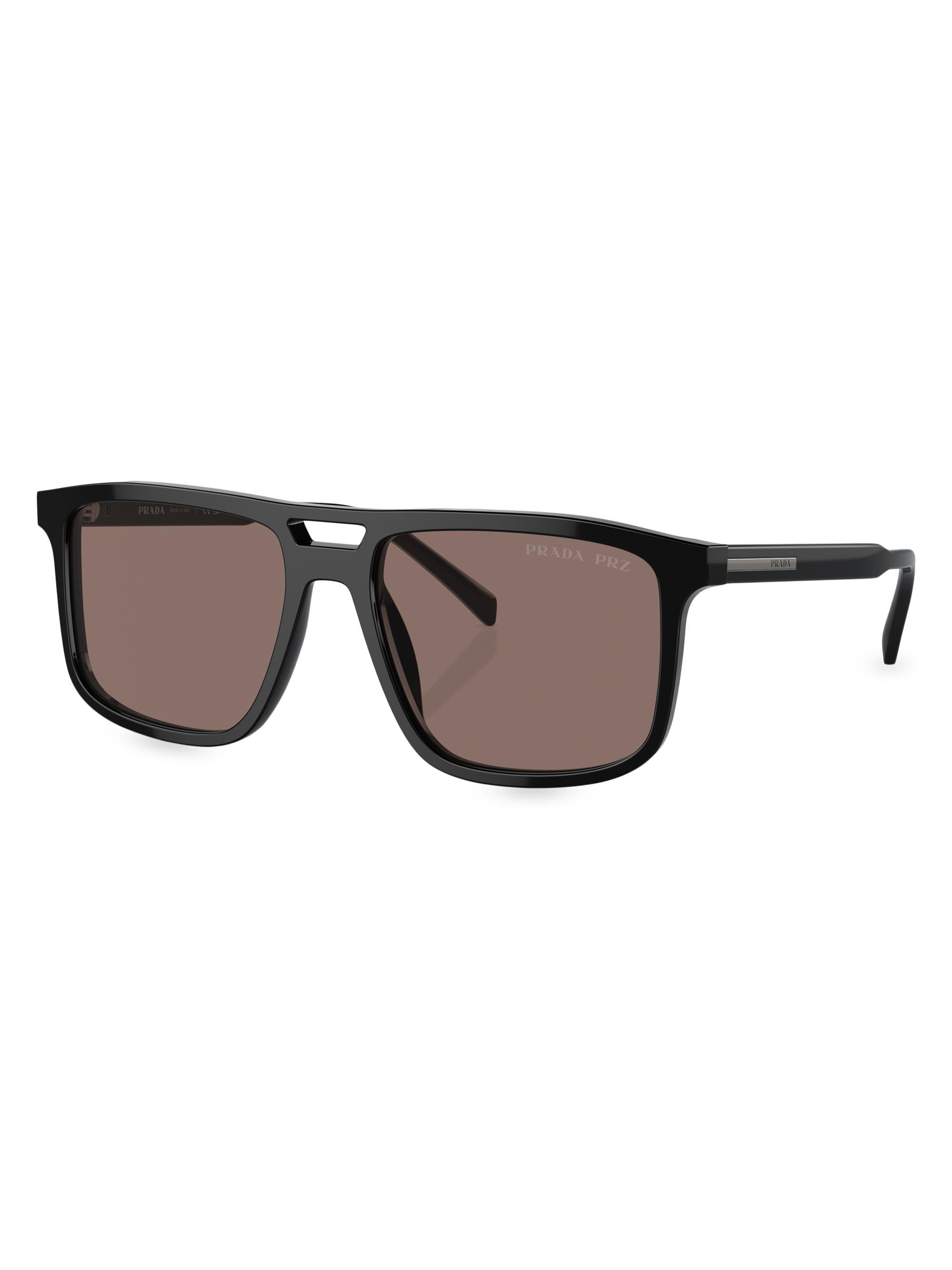 Prada 58MM Rectangular Sunglasses | Saks Fifth Avenue