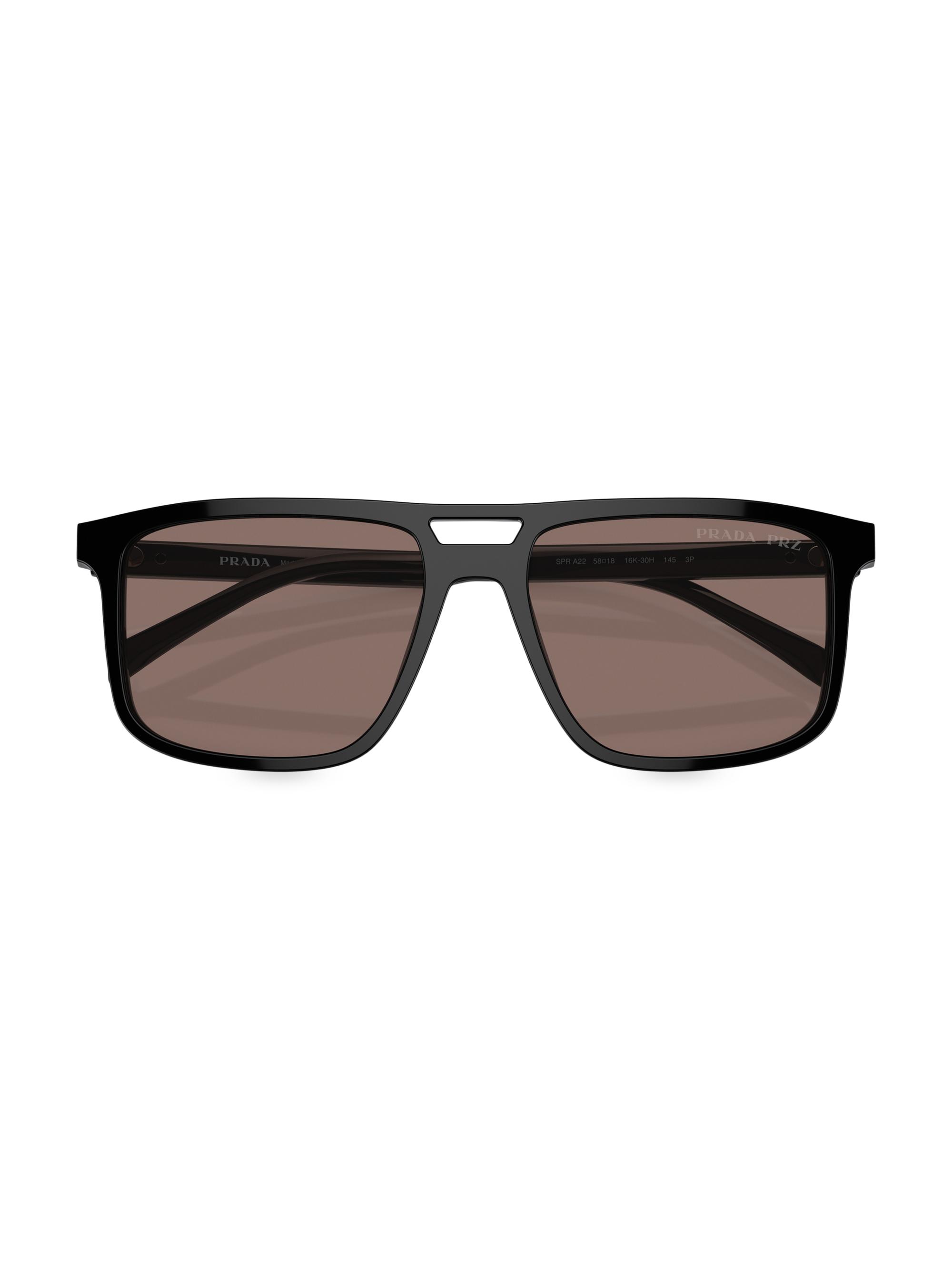 Prada 58MM Rectangular Sunglasses | Saks Fifth Avenue