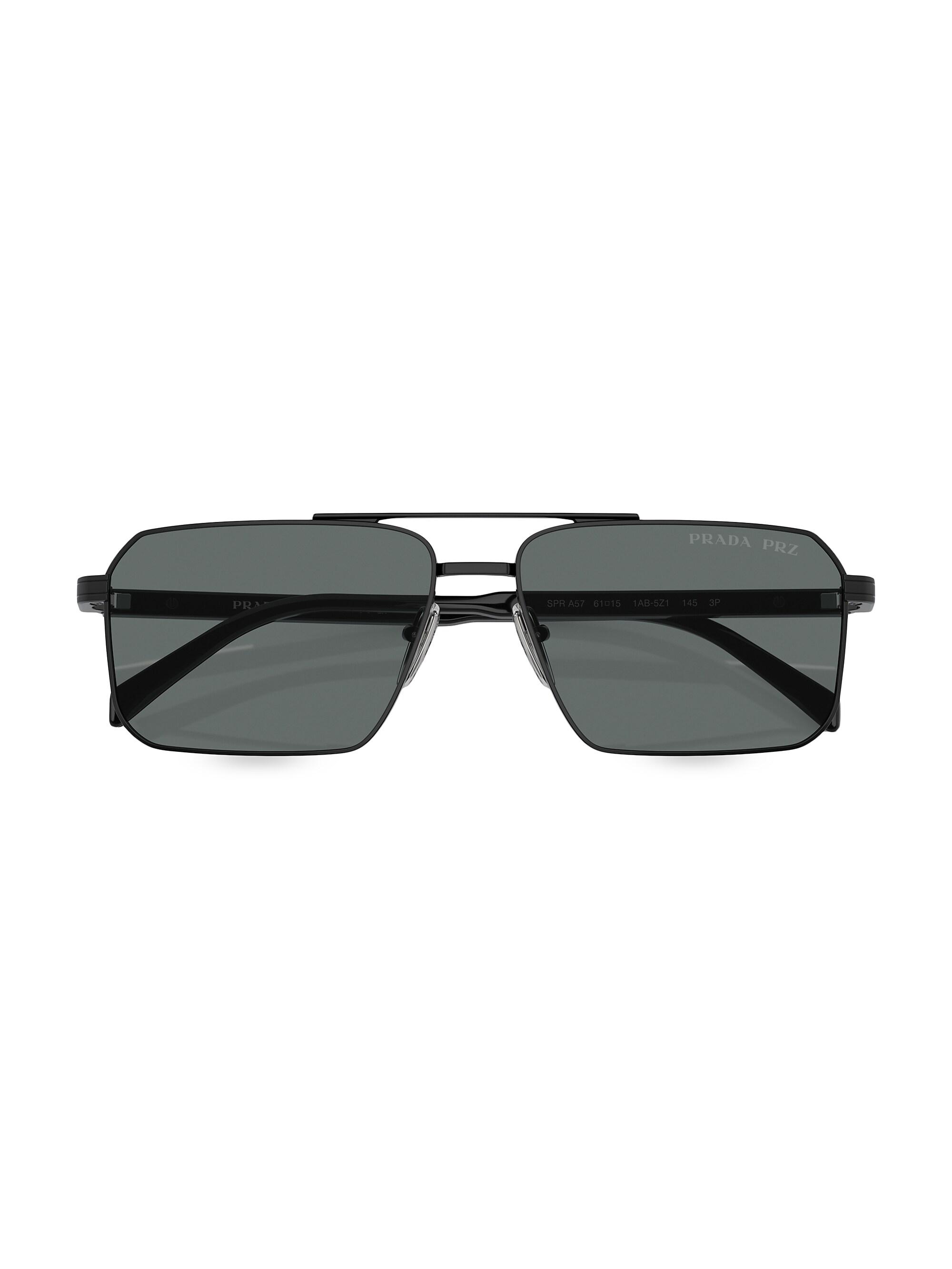 Prada 61MM Rectangular Sunglasses | Saks Fifth Avenue