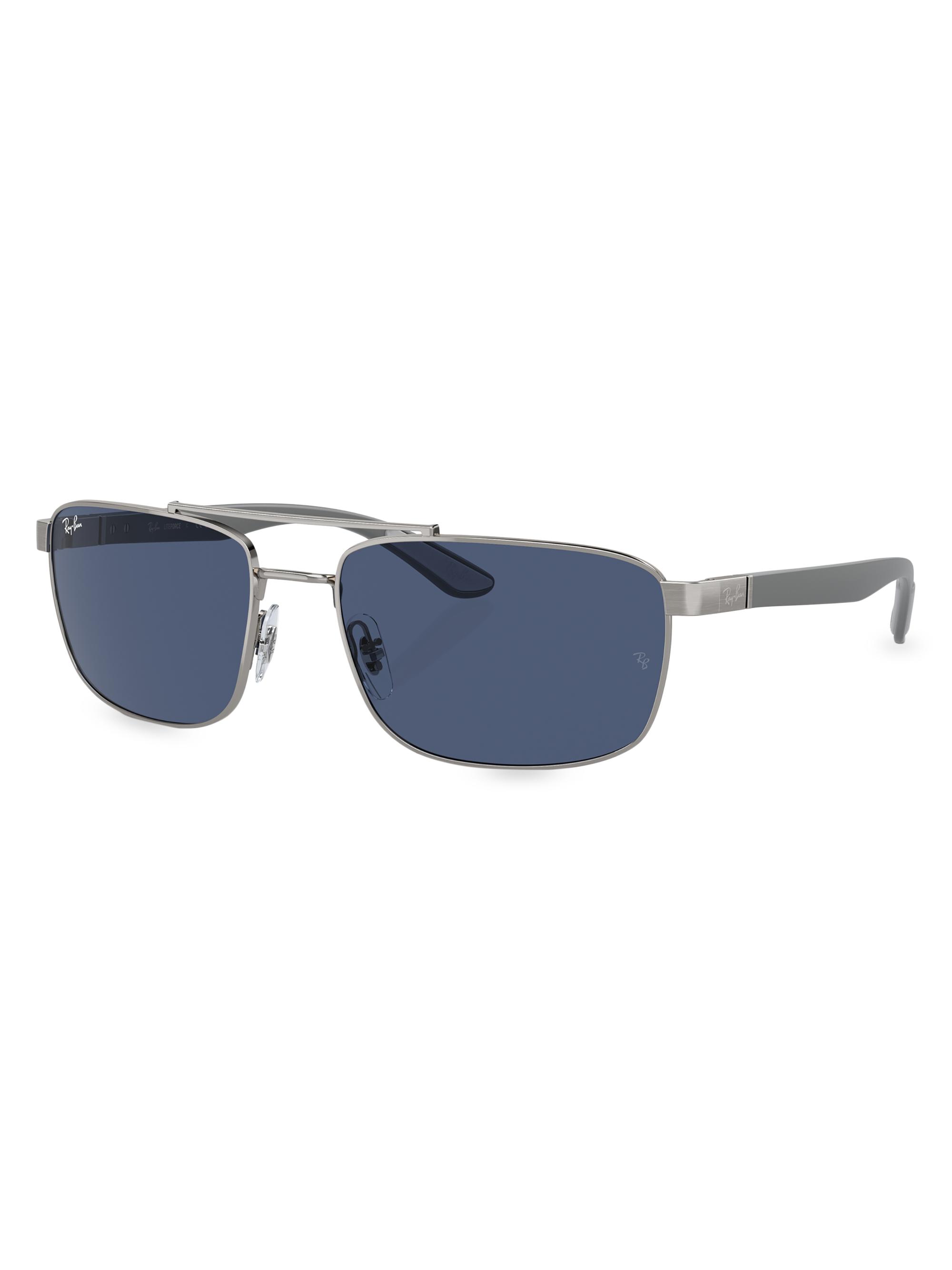 Ray-Ban RB3717 Metal Rectangular Sunglasses | Saks Fifth Avenue