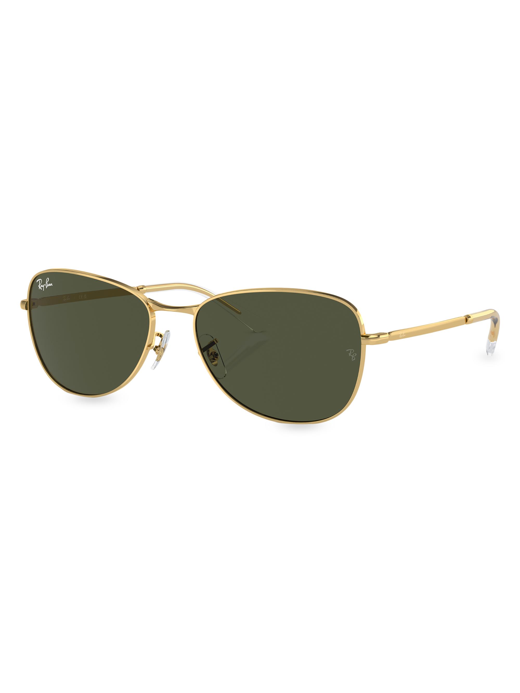 Ray-Ban Men's RB3733 56MM Aviator Sunglasses - Gold Dark Green