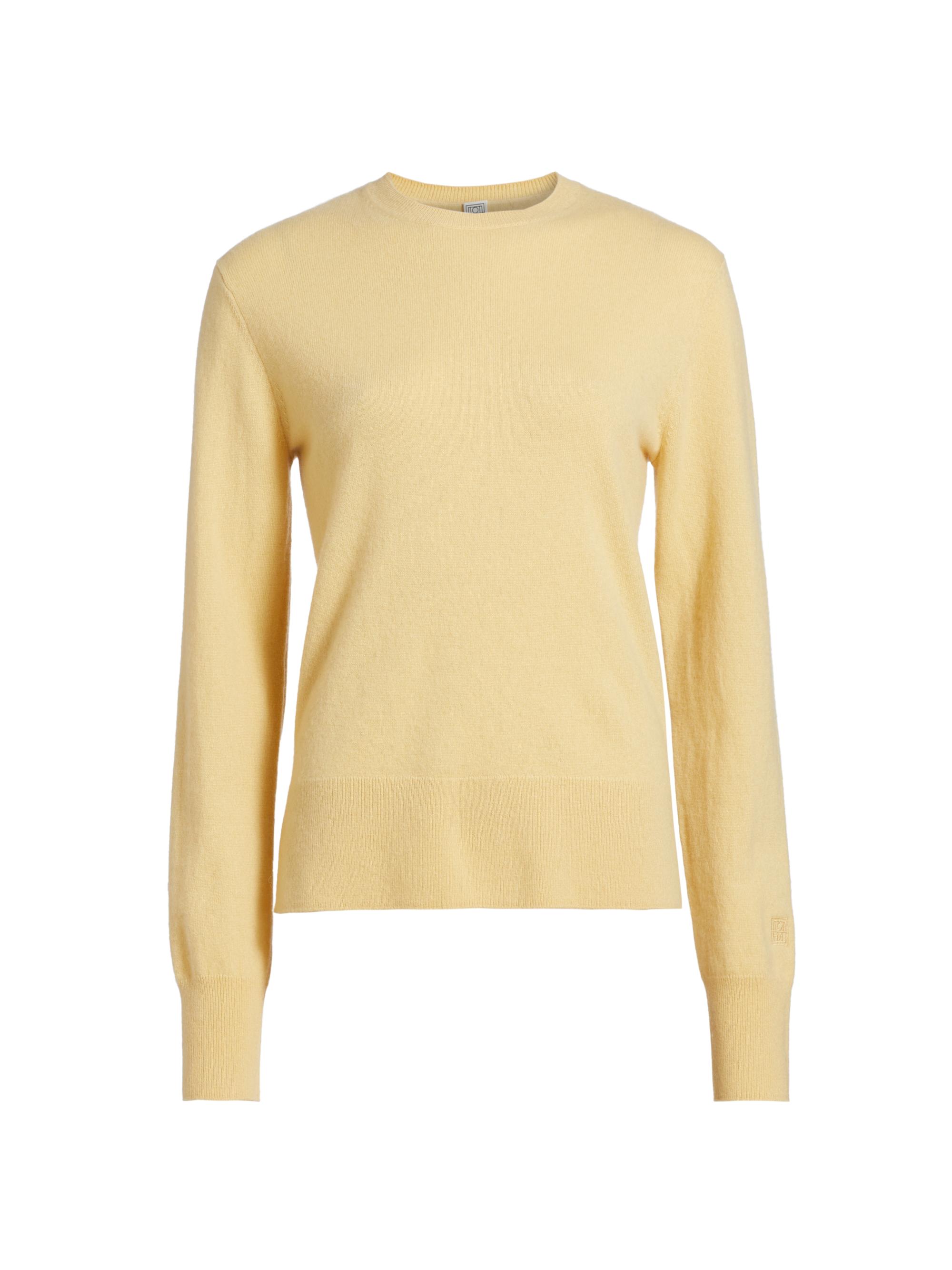 Toteme Women's Crewneck Cashmere Sweater - Soft Yellow