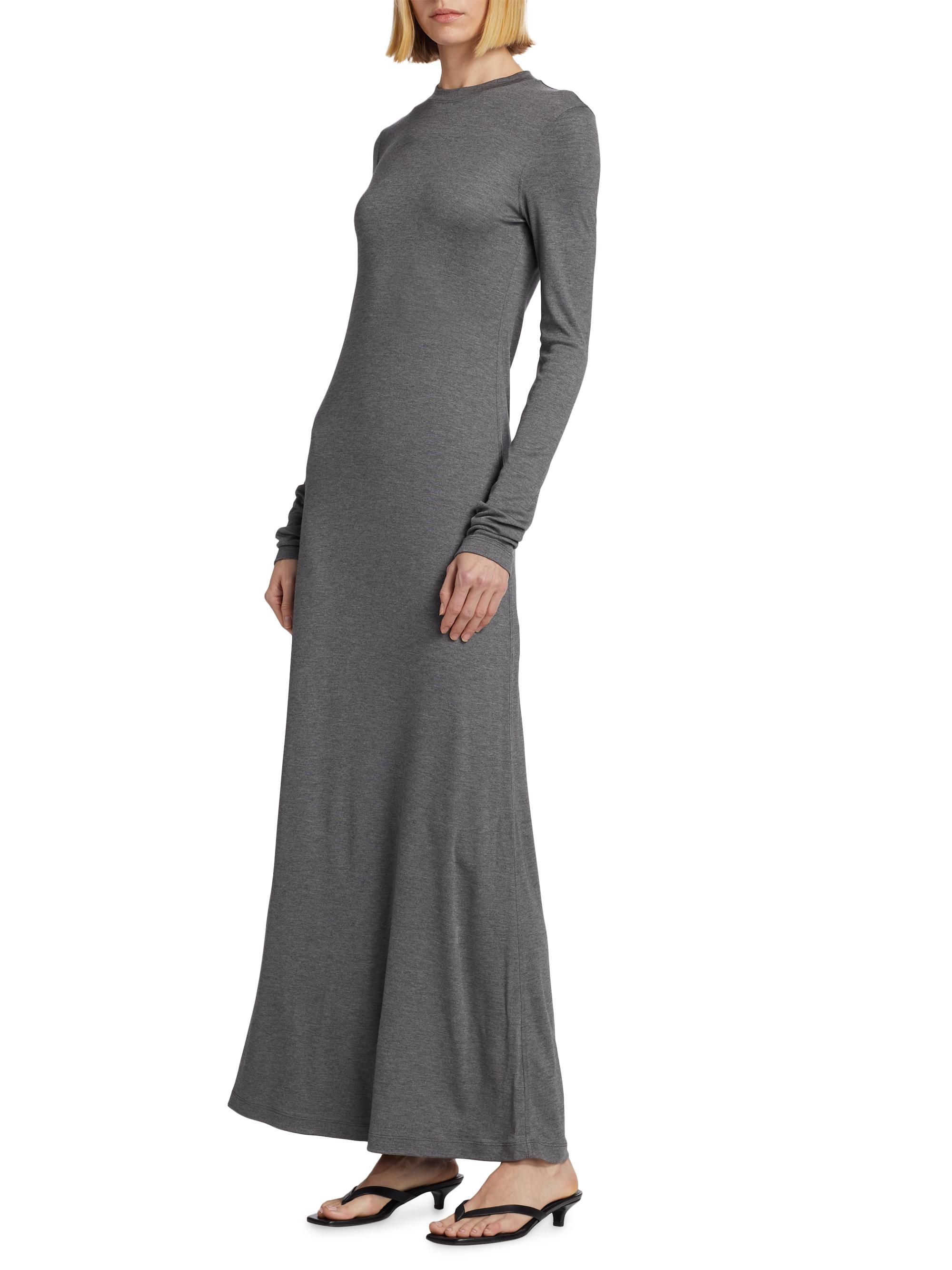 Shop Toteme Long-Sleeve Jersey Maxi Dress | Saks Fifth Avenue
