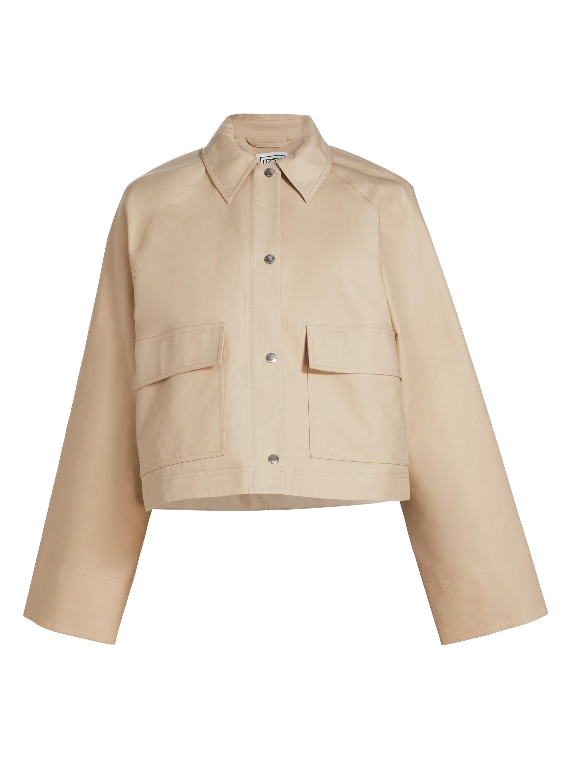 Toteme Women's Cotton Crop Jacket - Sand