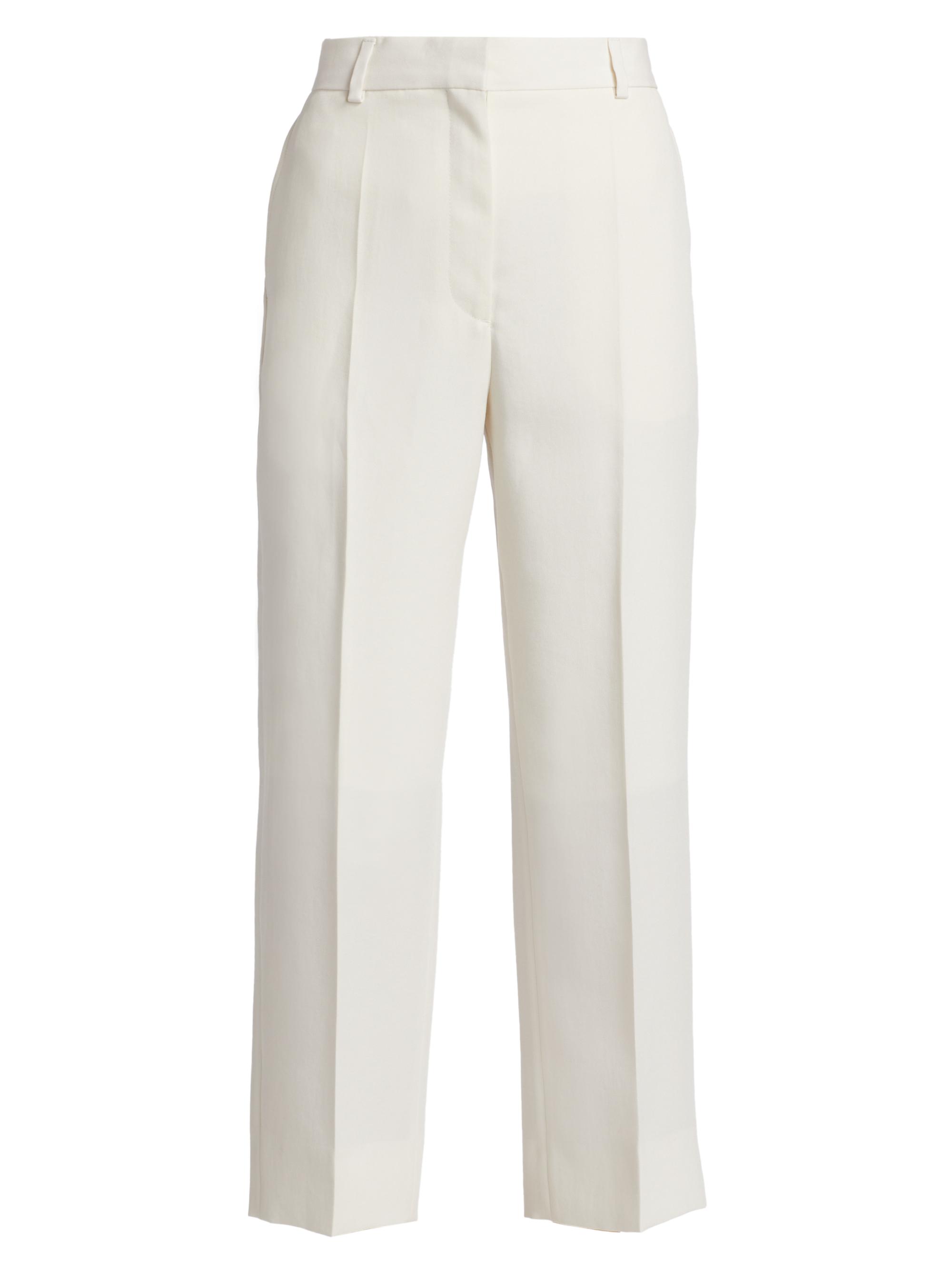 Toteme Women's Straight-Leg Crop Trousers - Off White