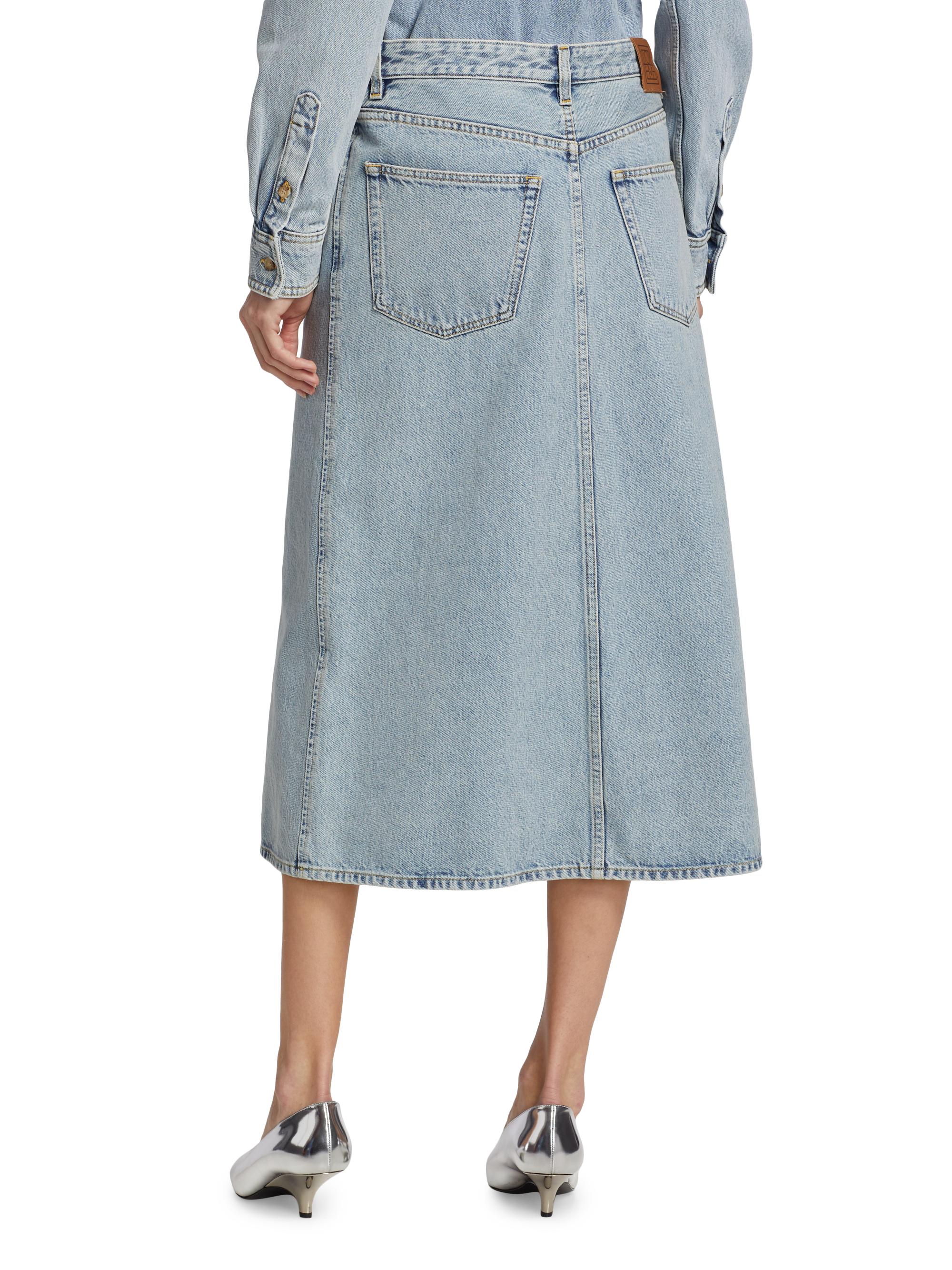 Toteme Denim A-Line Midi-Skirt | Saks Fifth Avenue