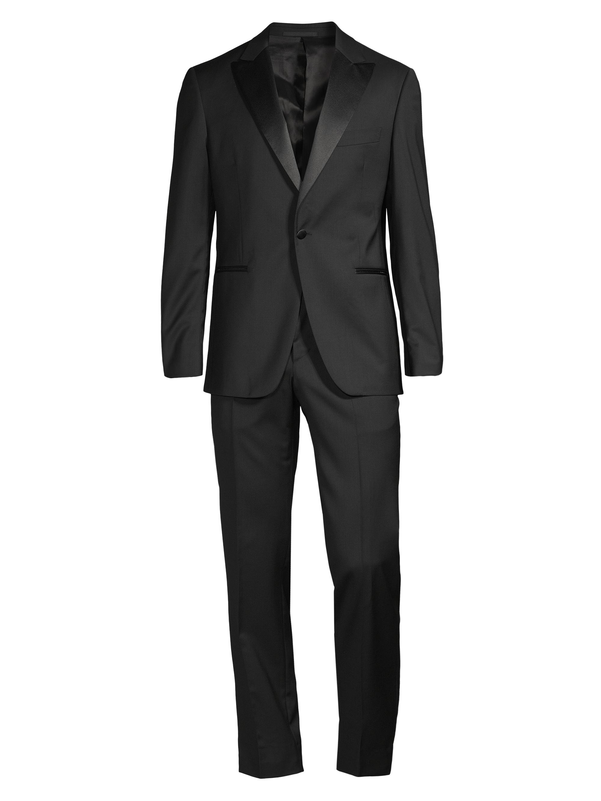 Pal Zileri Men's Stretch-Wool Peak-Lapel Tuxedo - Black